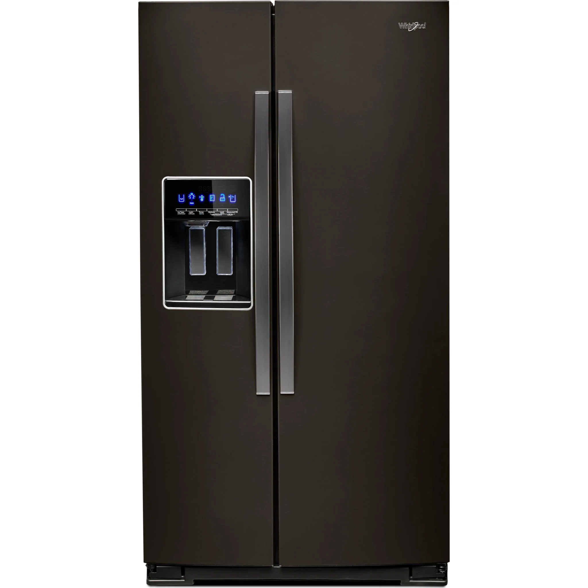Whirlpool 36" Wide Side-by-Side Refrigerator - 28 cu. ft. - Black Stainless (WRS588FIHV)
