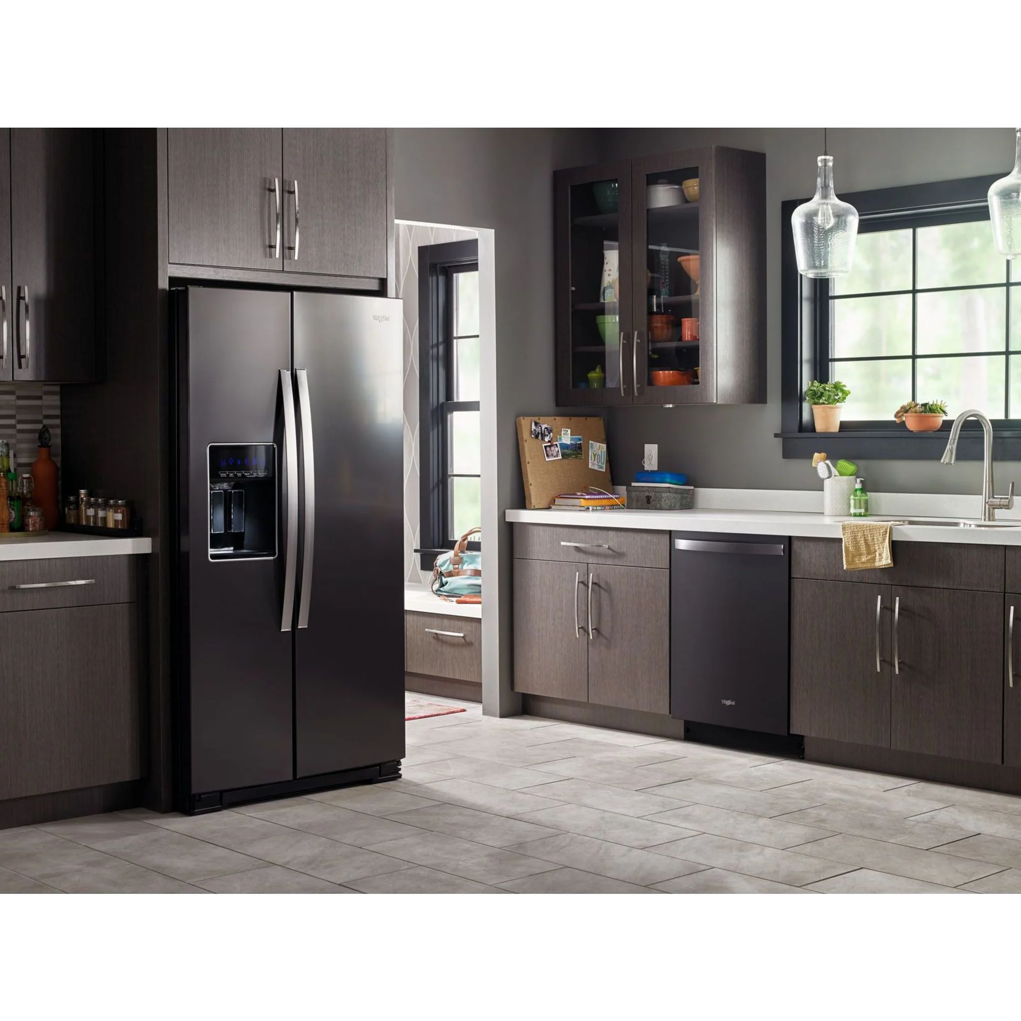 Whirlpool 36" Wide Side-by-Side Refrigerator - 28 cu. ft. - Black Stainless (WRS588FIHV) - Image 25