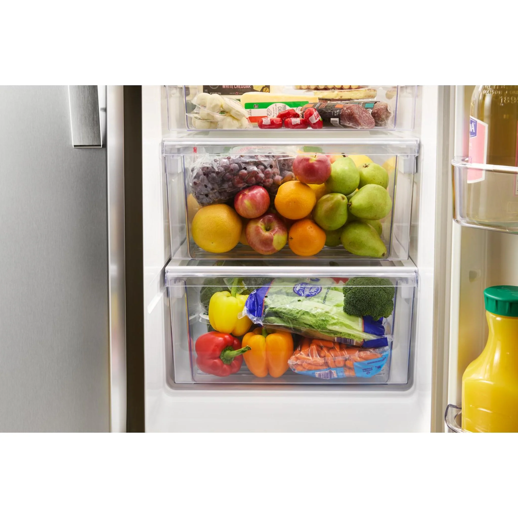 Whirlpool 36-inch Full Depth Side-by-Side Refrigerator with TruCoolSystem -Fingerprint Resistant Stainless Steel (WRSF5536RZ) - Image 8