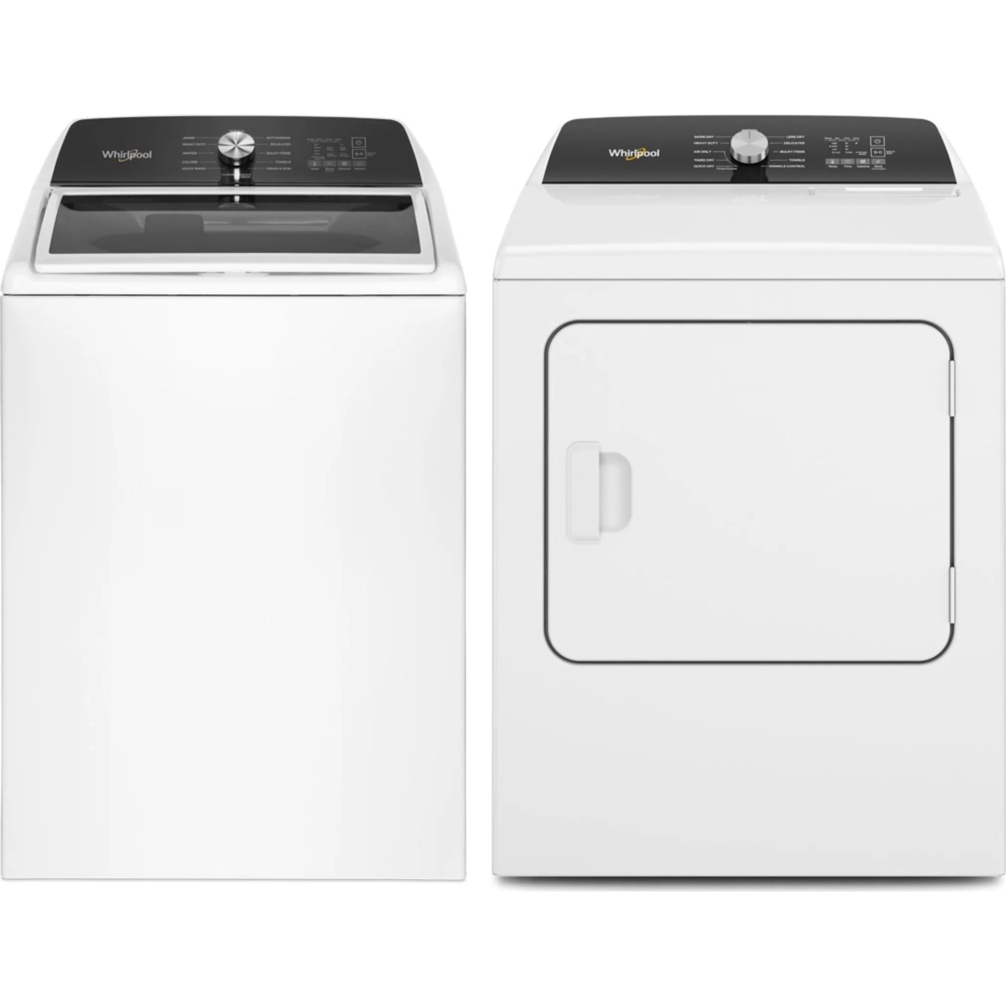 Whirlpool Top Load Pair (WTW5025SW-YWED5010LW) - White
