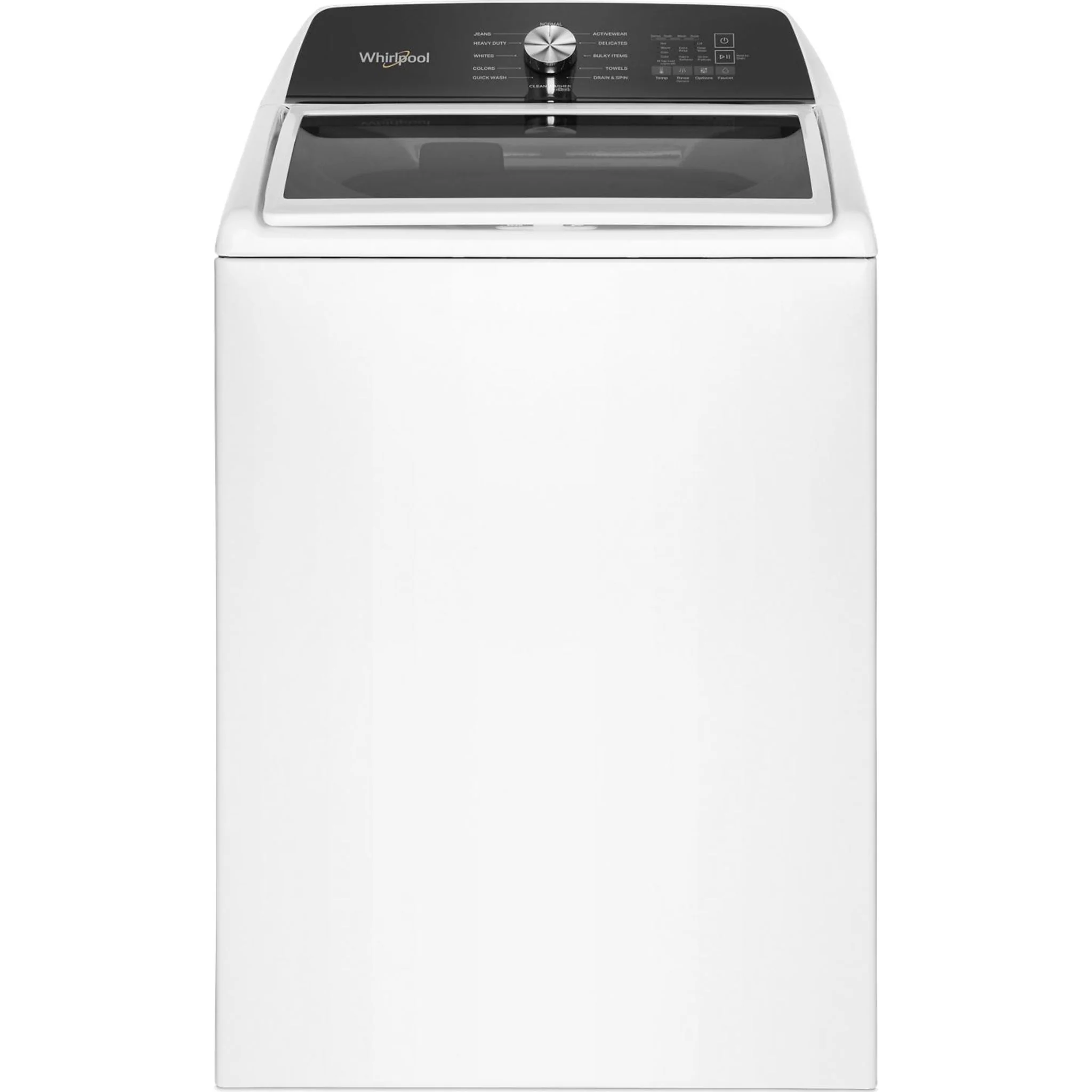 Whirlpool 5.2 Cu. Ft. IEC Top Load Agitator Washer with Built-In Faucet -White (WTW5025SW)