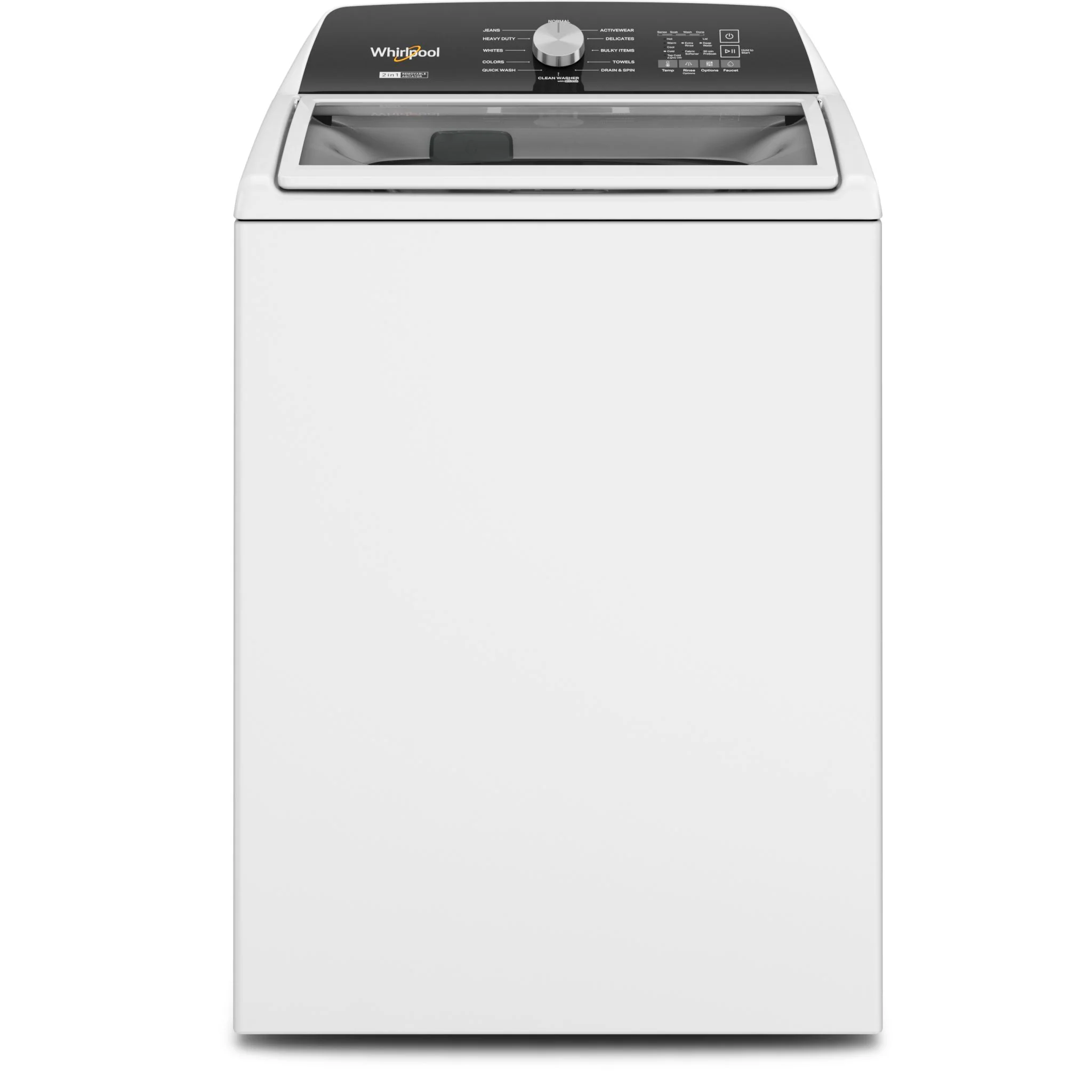 Whirlpool 5.4 - 5.5 Cu. Ft. Capacity Top Load Washer with Removable Agitator -White (WTW5057LW)
