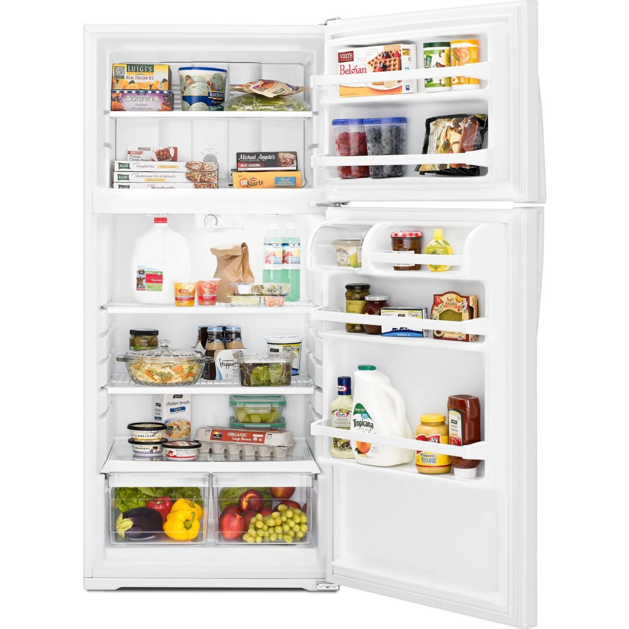 Whirlpool 28" Wide Top-Freezer Refrigerator with Freezer Temperature Control -White (WRT134TFDW) - Image 15