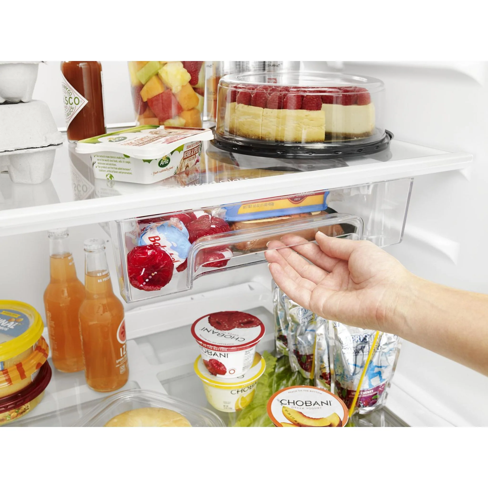 Whirlpool 28-inch Wide Refrigerator Compatible With The EZ Connect Icemaker Kit 18 Cu. Ft. -Print Resist Metallic Steel (WRT518SZFG) - Image 14