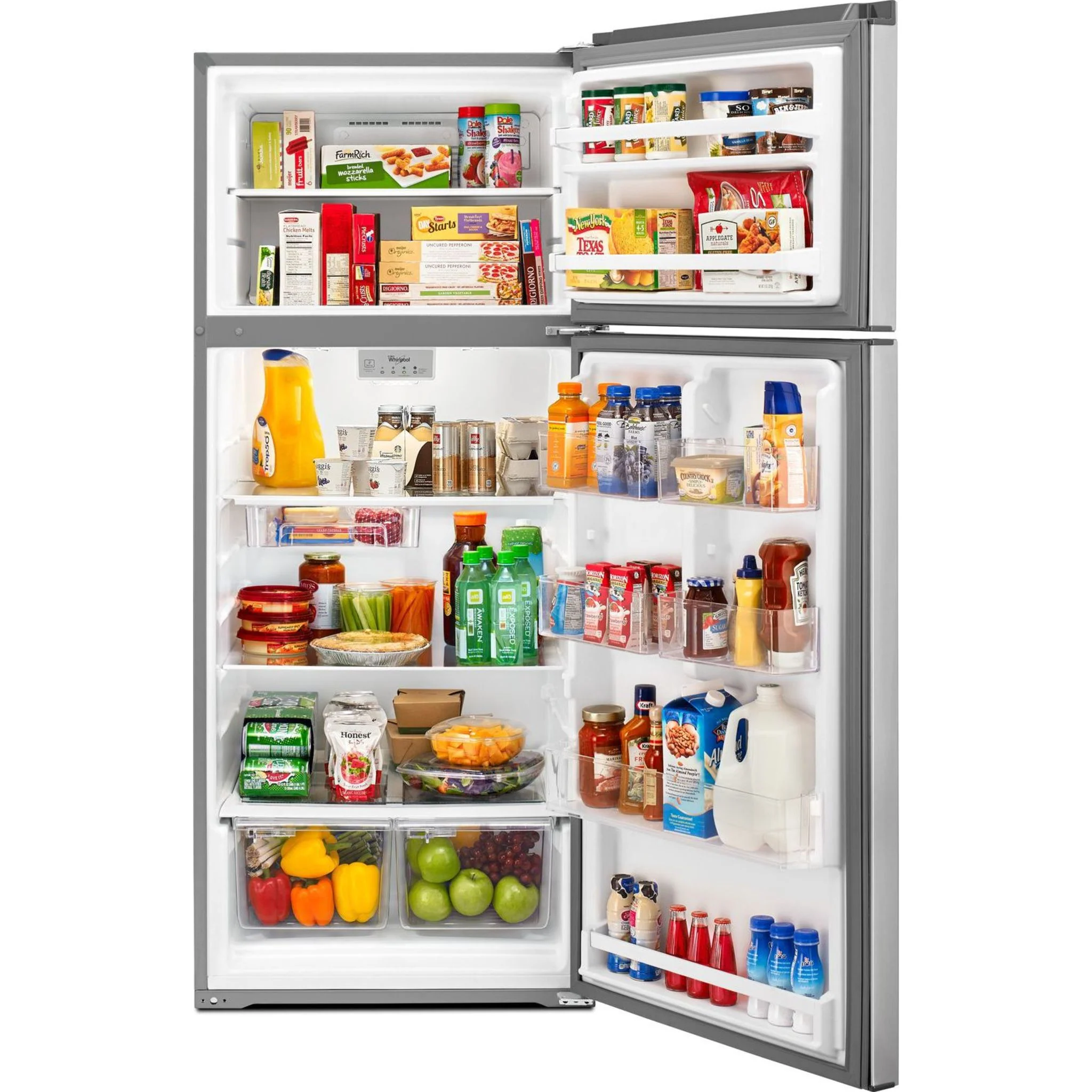Whirlpool 28-inch Wide Refrigerator Compatible With The EZ Connect Icemaker Kit 18 Cu. Ft. -Print Resist Metallic Steel (WRT518SZFG) - Image 20