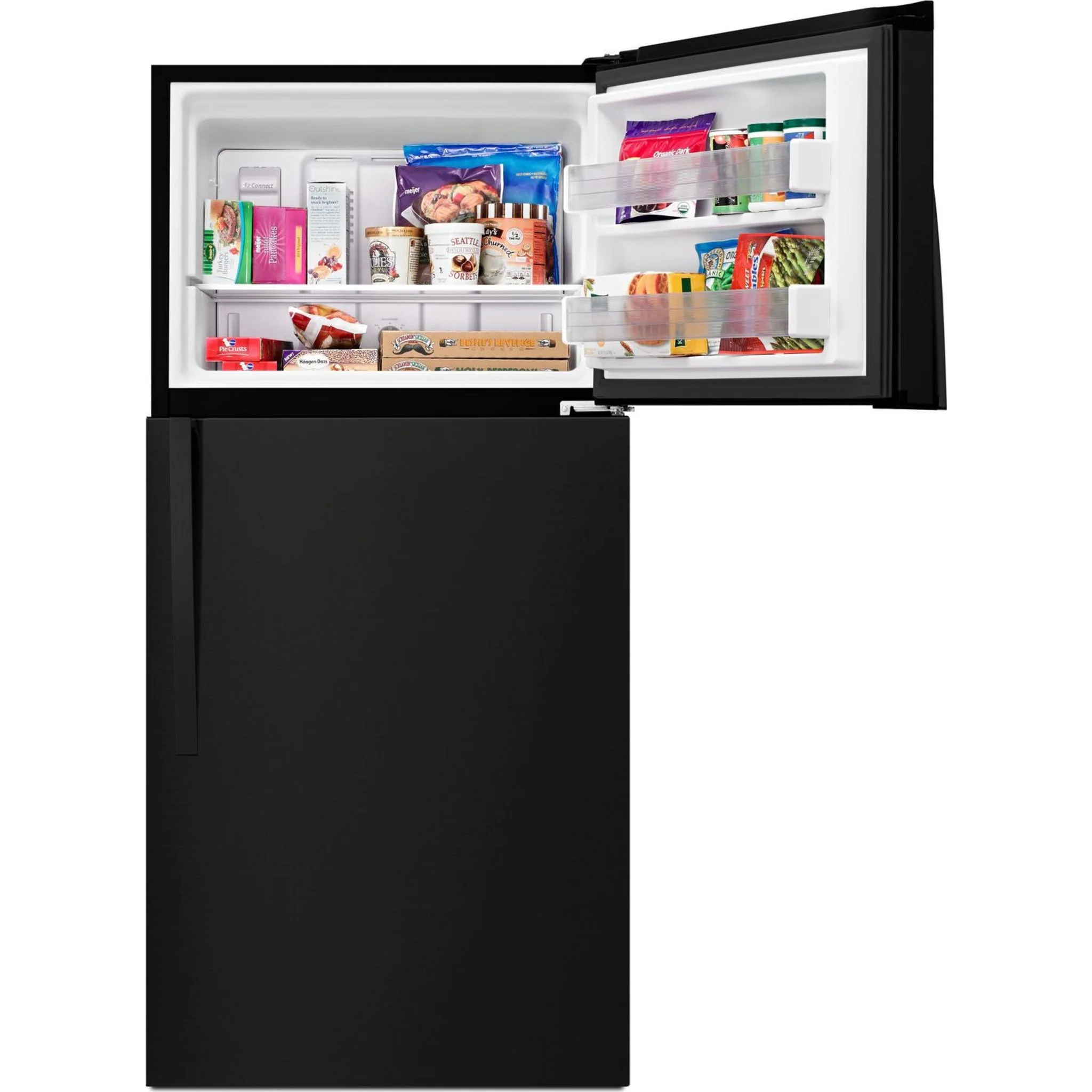 Whirlpool  30" Wide Top-Freezer Refrigerator - EZ Connect Icemaker Kit Compatible- 19.2 cu.ft. - Black (WRT519SZDB) - Image 14