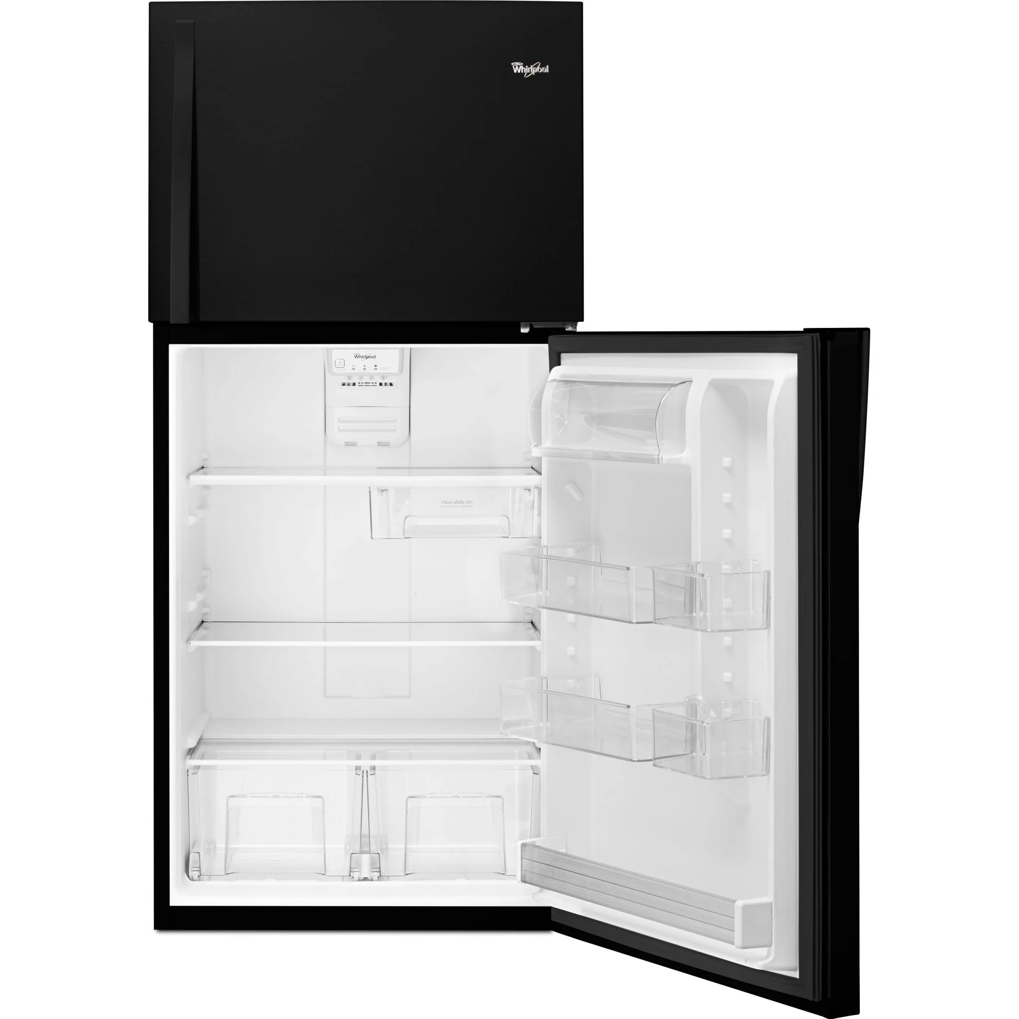 Whirlpool  30" Wide Top-Freezer Refrigerator - EZ Connect Icemaker Kit Compatible- 19.2 cu.ft. - Black (WRT519SZDB) - Image 3