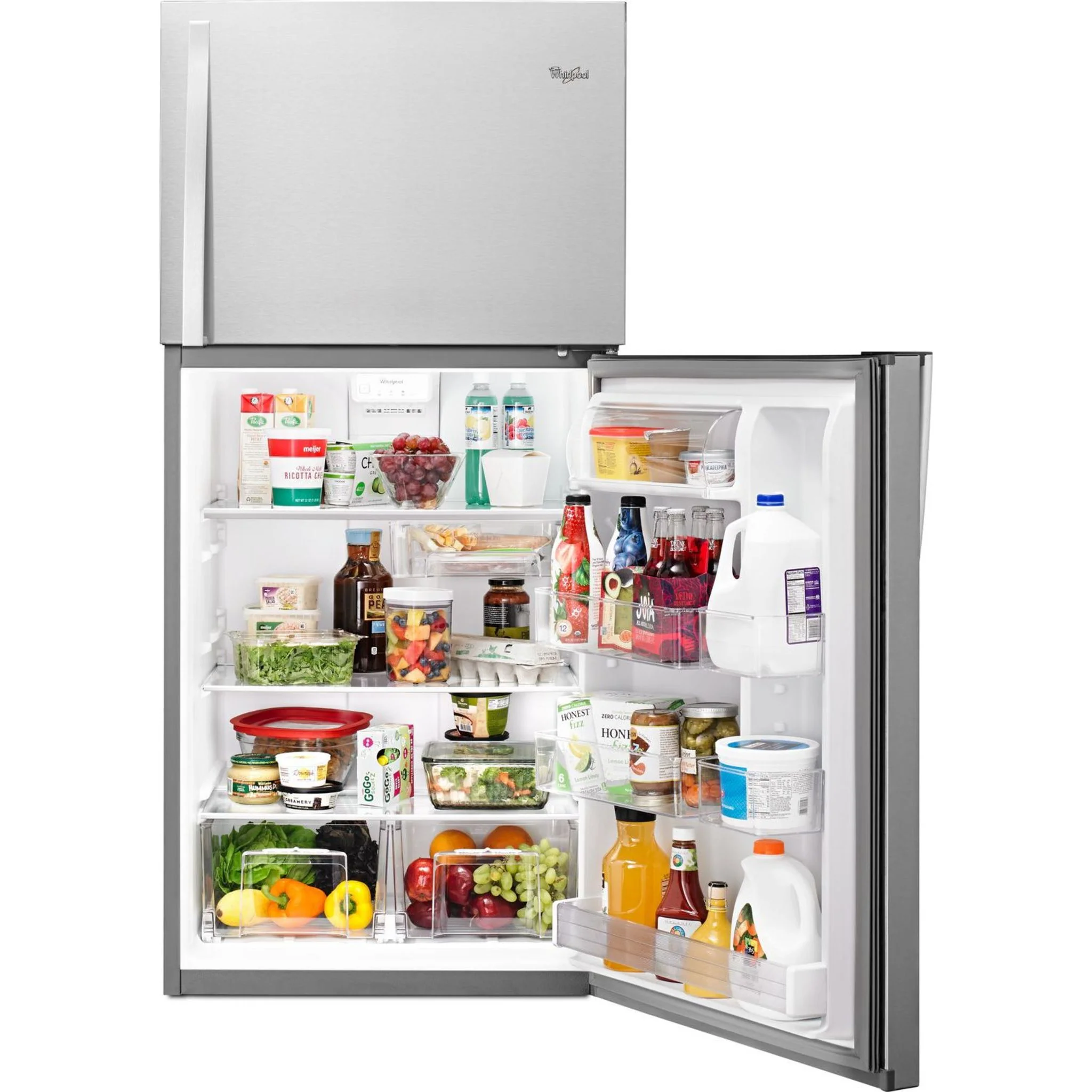 Whirlpool 30" Wide Top-Freezer Refrigerator - EZ Connect Icemaker Kit Compatible- 19.2 cu.ft. - Monochromatic Stainless Steel (WRT519SZDM) - Image 11