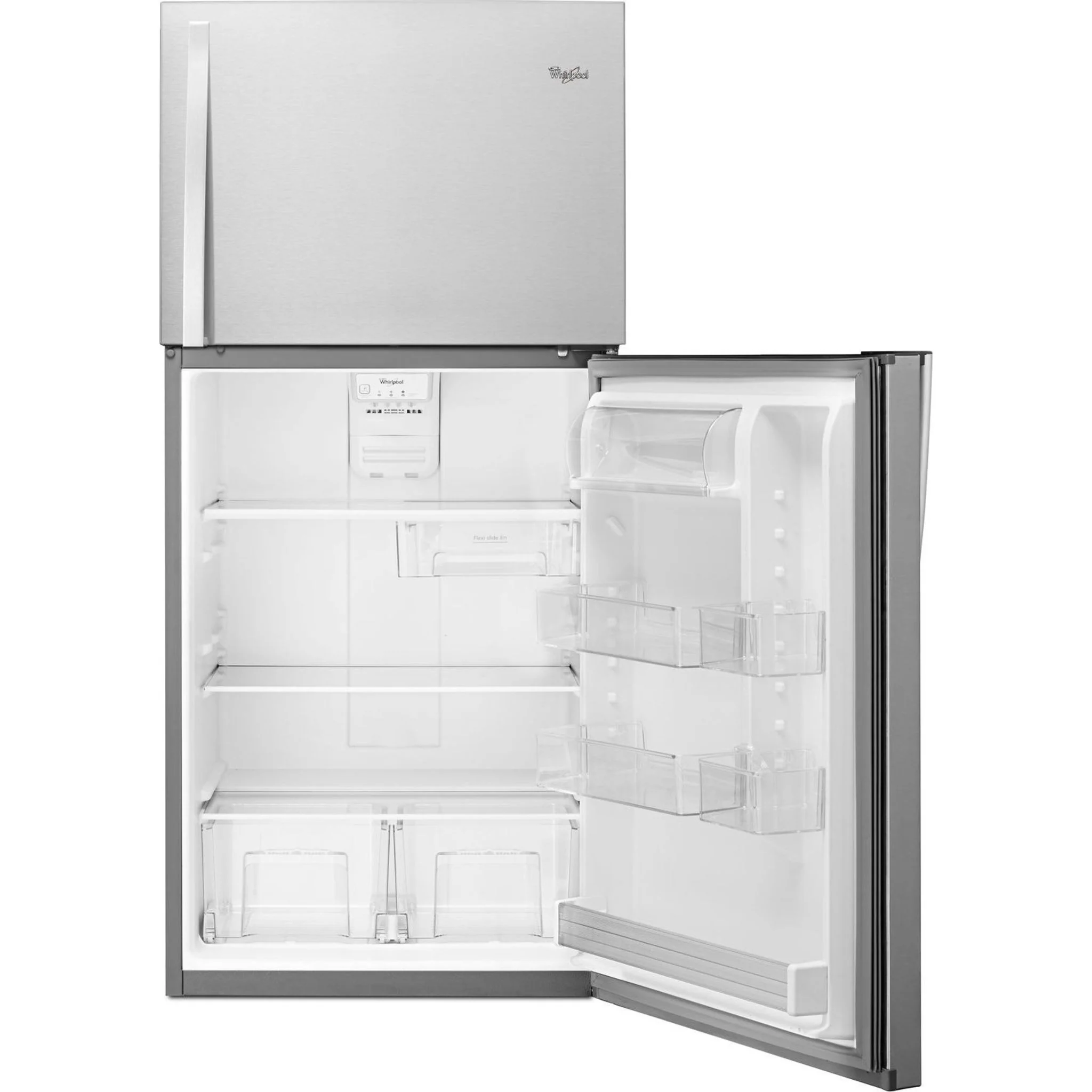 Whirlpool 30-inch Wide Top-Freezer Refrigerator - EZ Connect Icemaker Kit Compatible - 19.2 cu. ft. -Monochromatic Stainless Steel (WRT549SZDM) - Image 13