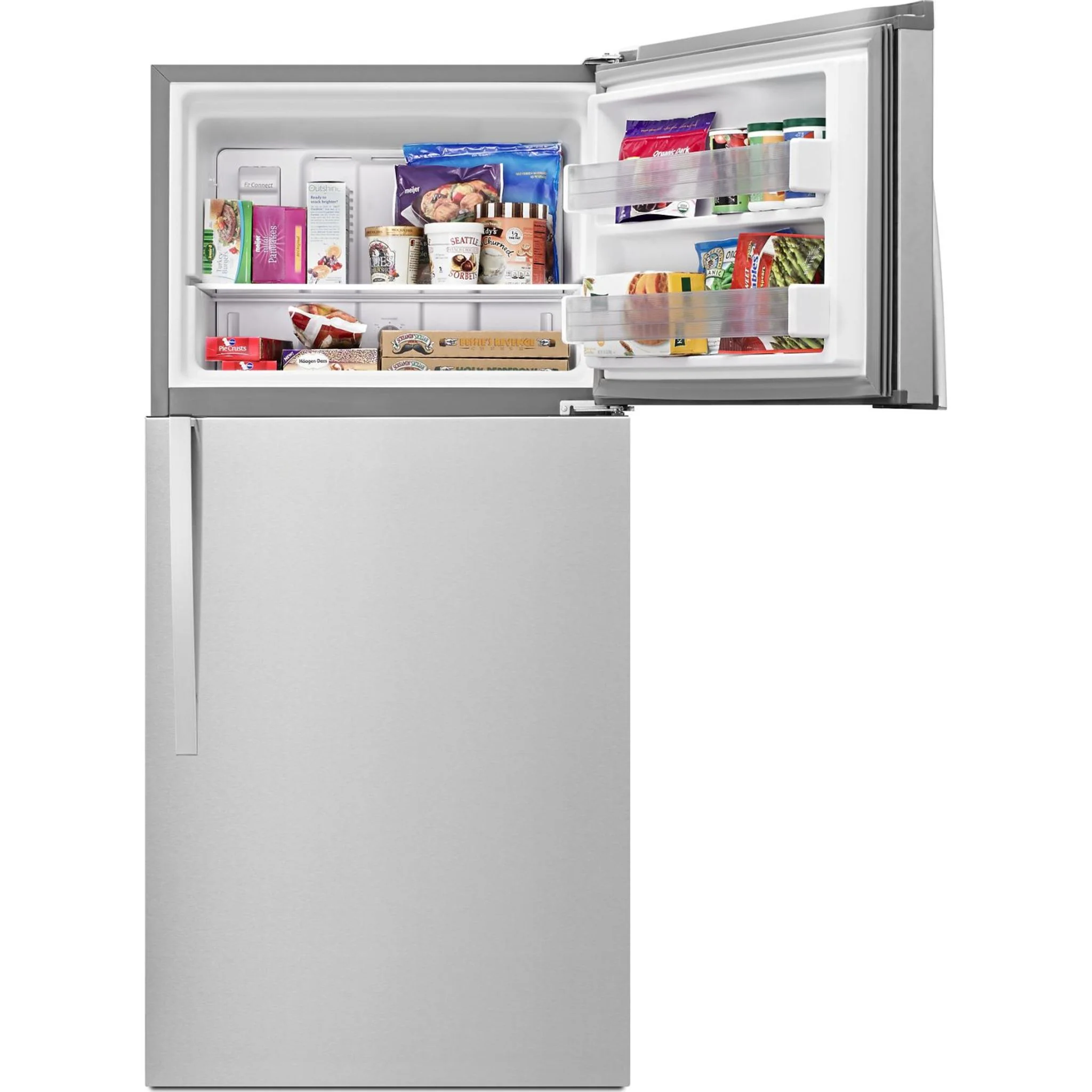 Whirlpool 30-inch Wide Top-Freezer Refrigerator - EZ Connect Icemaker Kit Compatible - 19.2 cu. ft. -Monochromatic Stainless Steel (WRT549SZDM) - Image 25