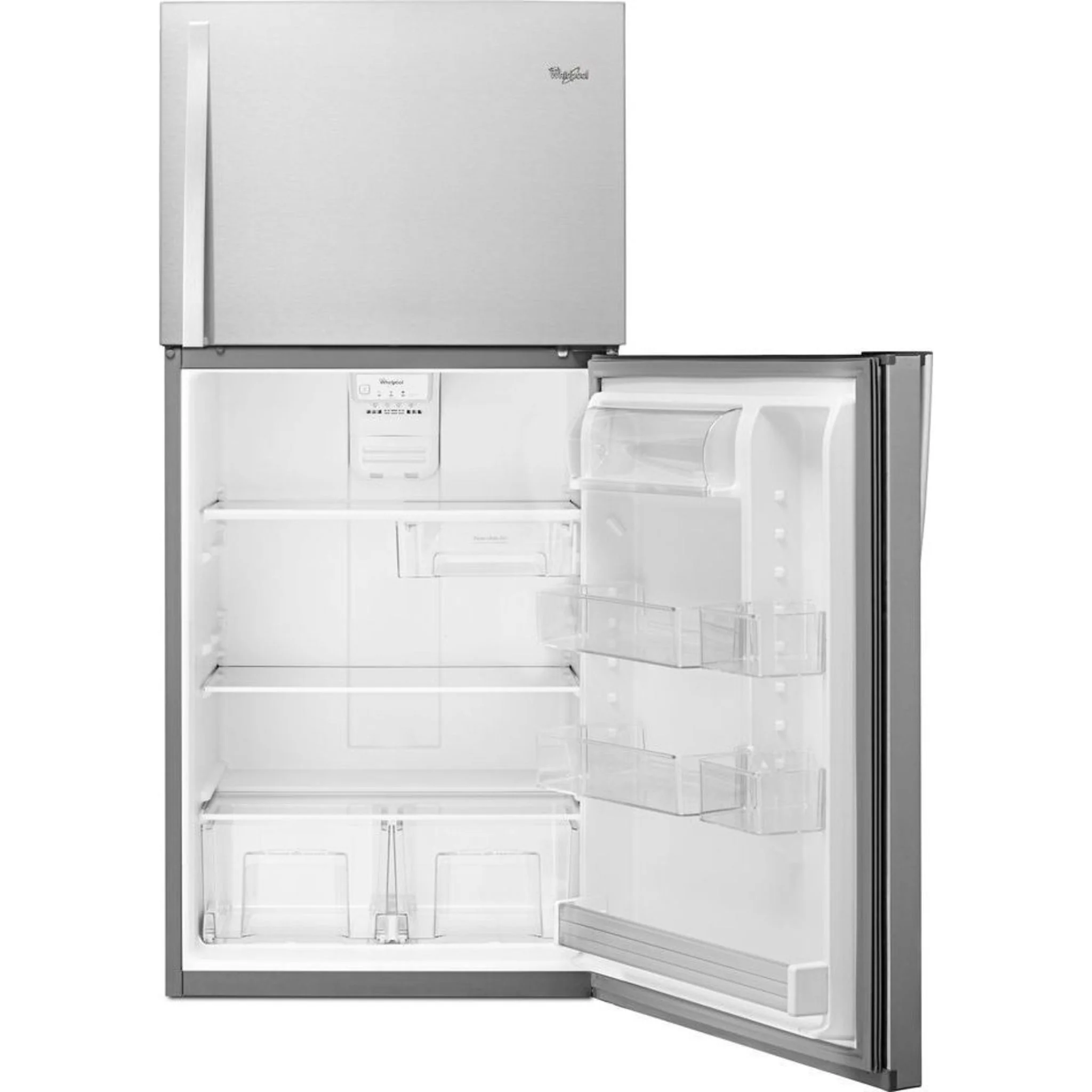 Whirlpool 30-inch Wide Top-Freezer Refrigerator - EZ Connect Icemaker Kit Compatible - 19.2 cu. ft. -Monochromatic Stainless Steel (WRT549SZDM) - Image 3