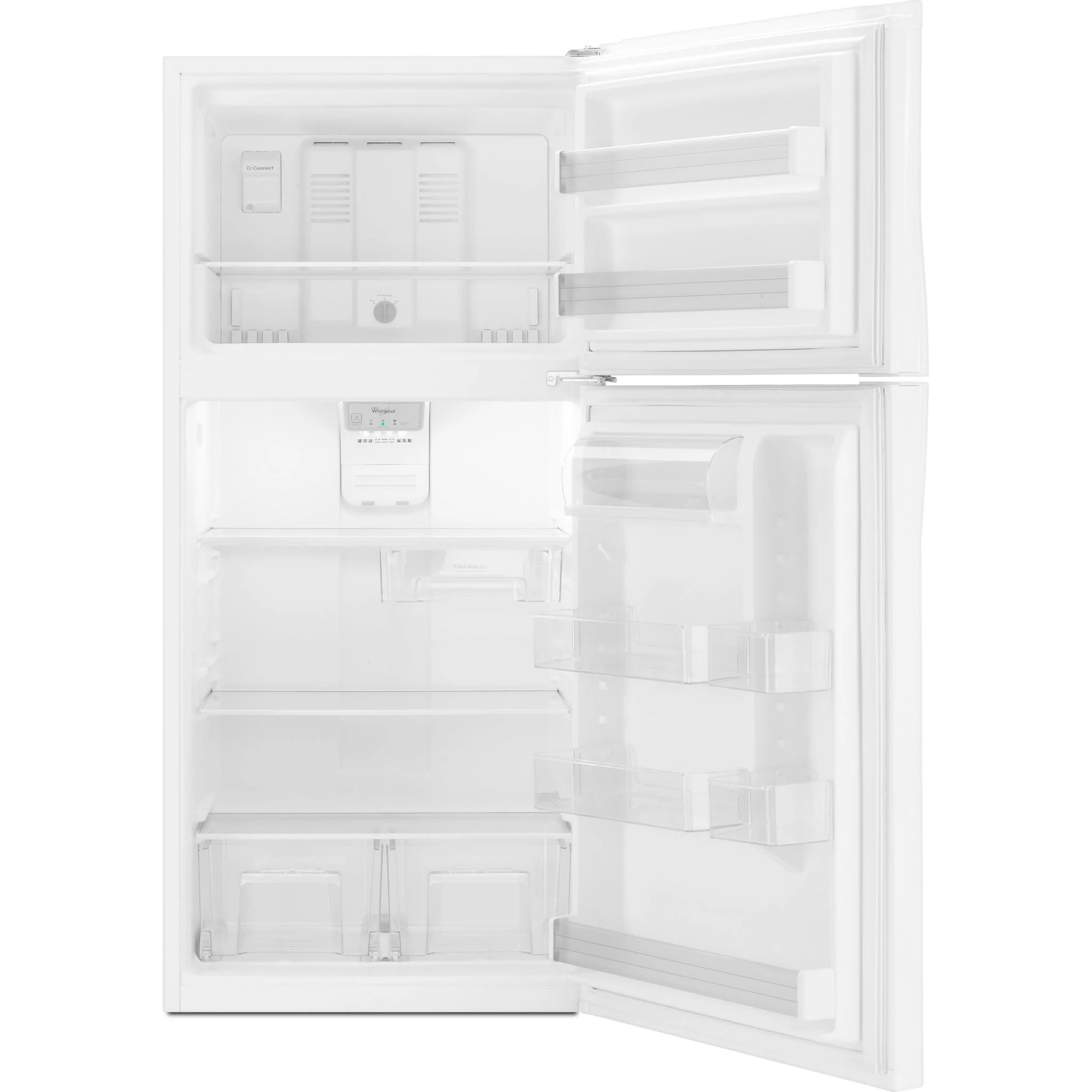 Whirlpool 30" Wide Top-Freezer Refrigerator with LED Interior Lighting -White (WRT549SZDW) - Image 5