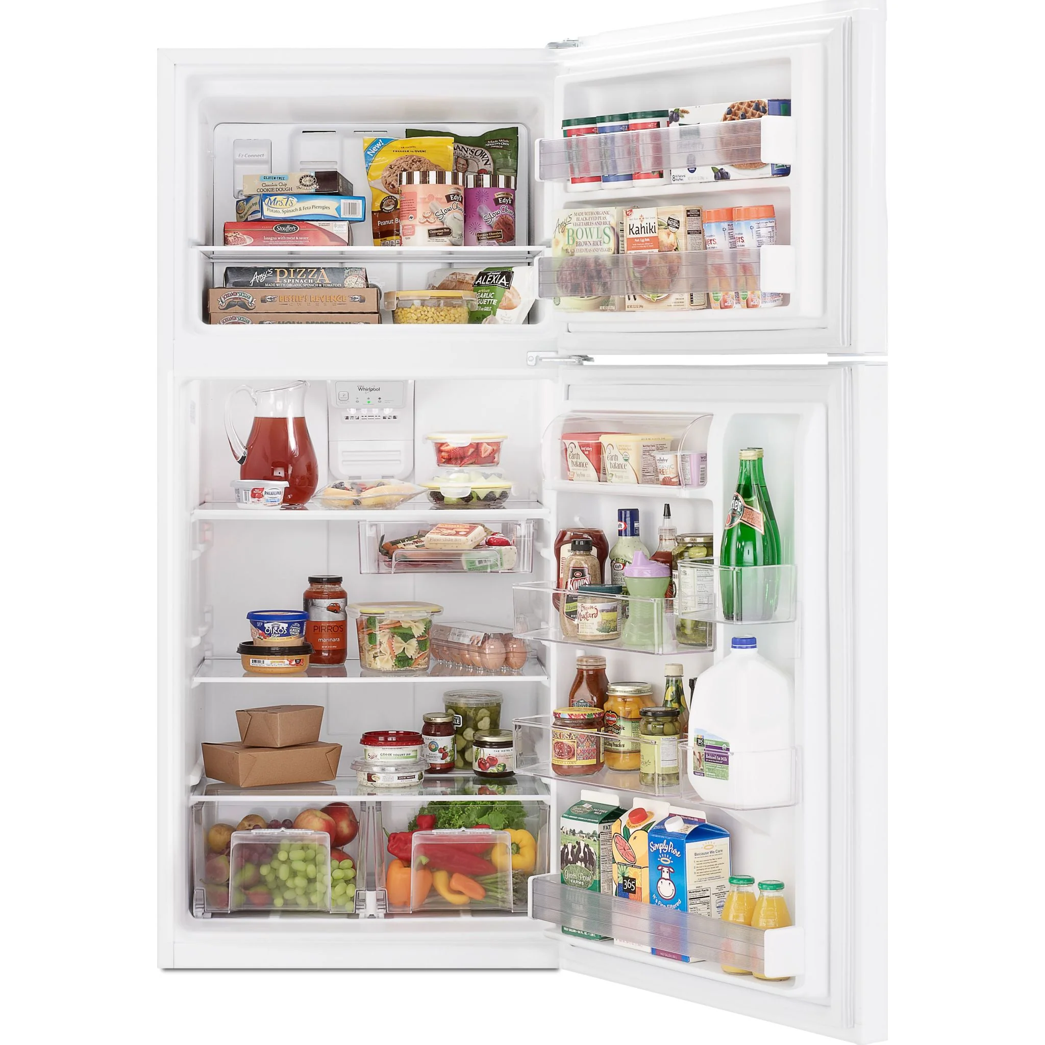 Whirlpool 30" Wide Top-Freezer Refrigerator with LED Interior Lighting -White (WRT549SZDW) - Image 8