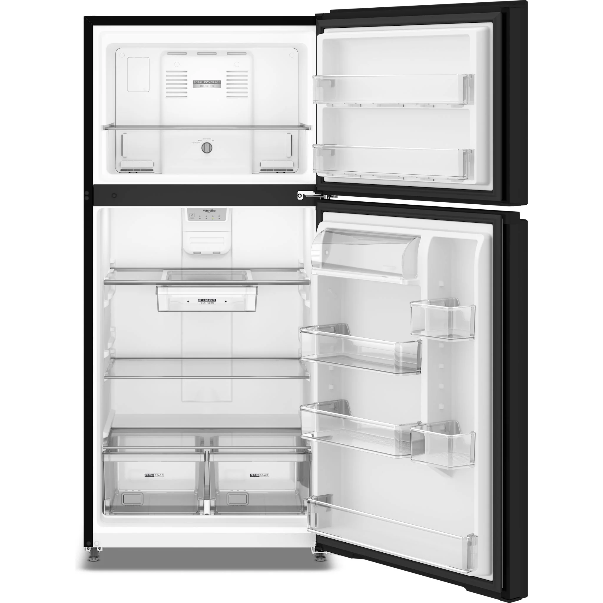 Whirlpool 29.5-inch Wide Top Freezer Refrigerator with Total Coverage Cooling - 19 Cu. Ft. -Black (WRTX5419SB) - Image 10