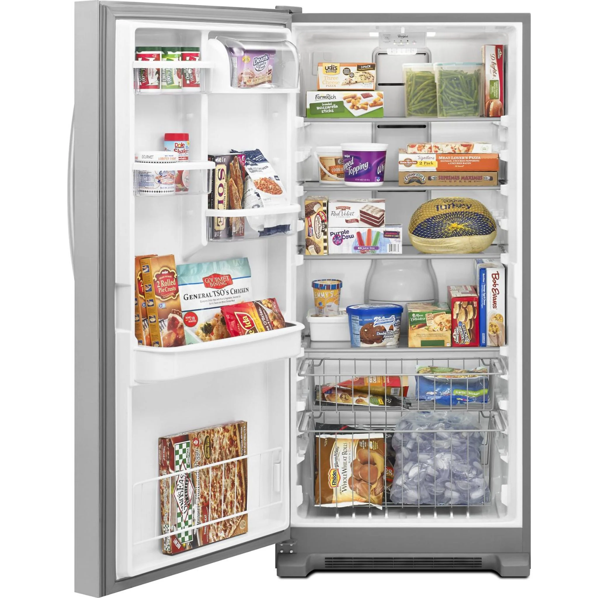 Whirlpool 18 cu. ft. SideKicksAll-Freezer with Fast Freeze -Monochromatic Stainless Steel (WSZ57L18DM) - Image 20