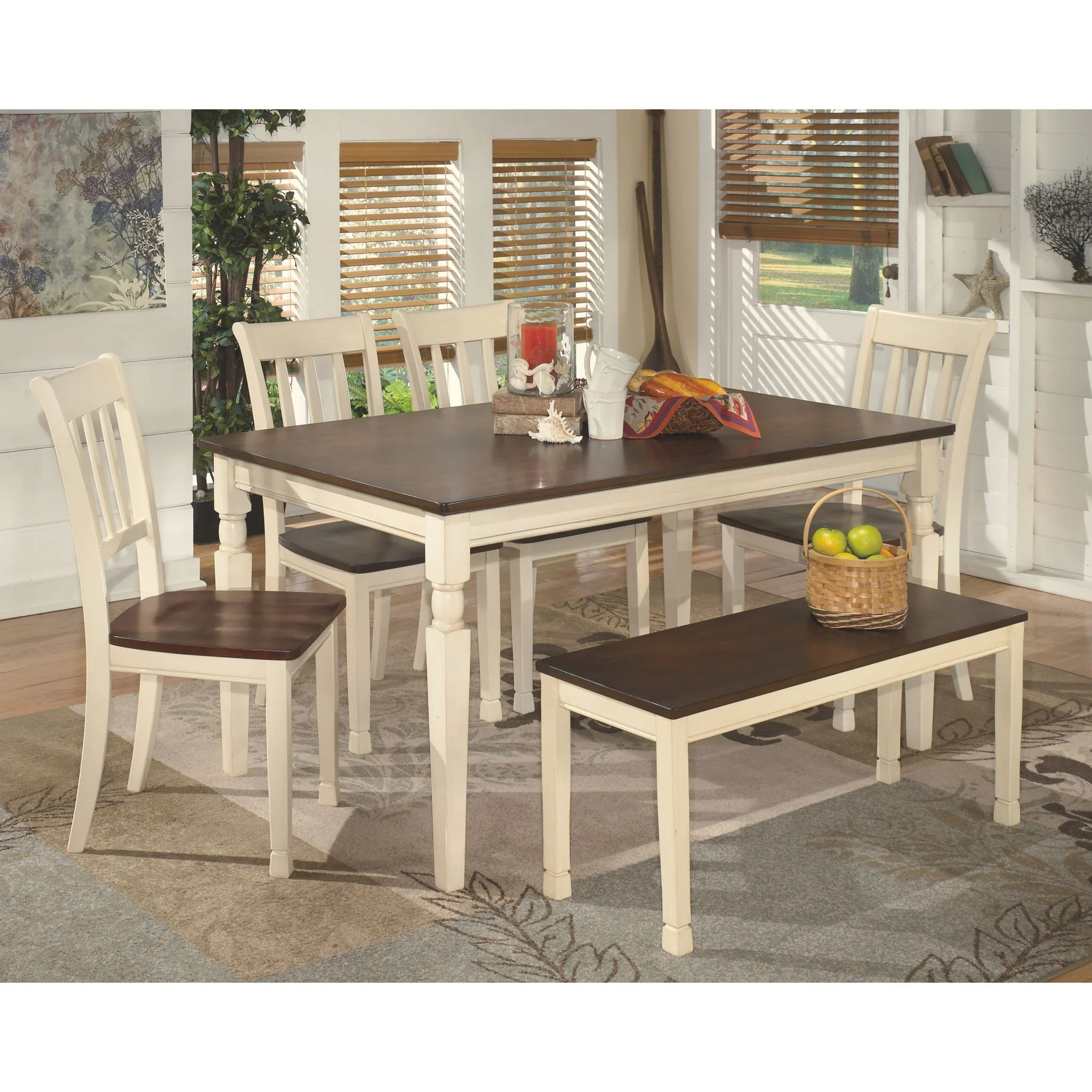 Whitesburg Dining Bench - Brown/Cottage White - (D583-00) - Image 13