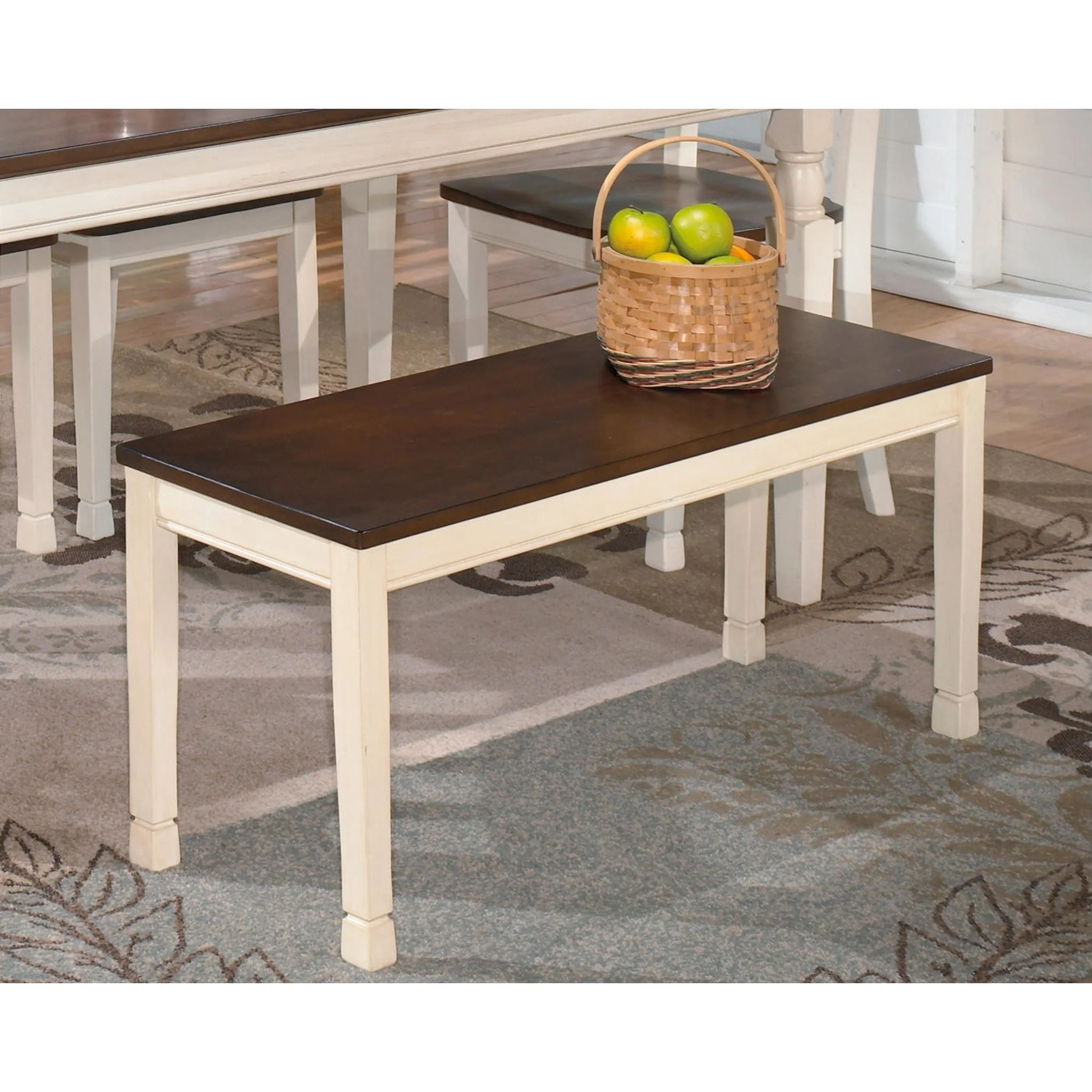 Whitesburg Dining Bench - Brown/Cottage White - (D583-00) - Image 14
