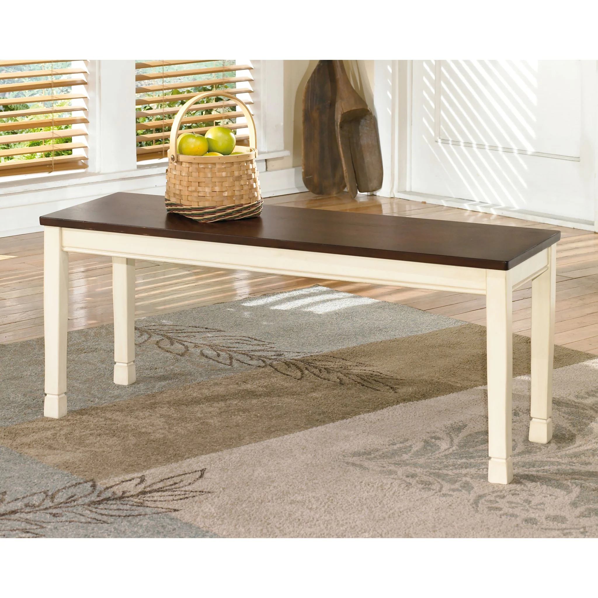 Whitesburg Dining Bench - Brown/Cottage White - (D583-00) - Image 2