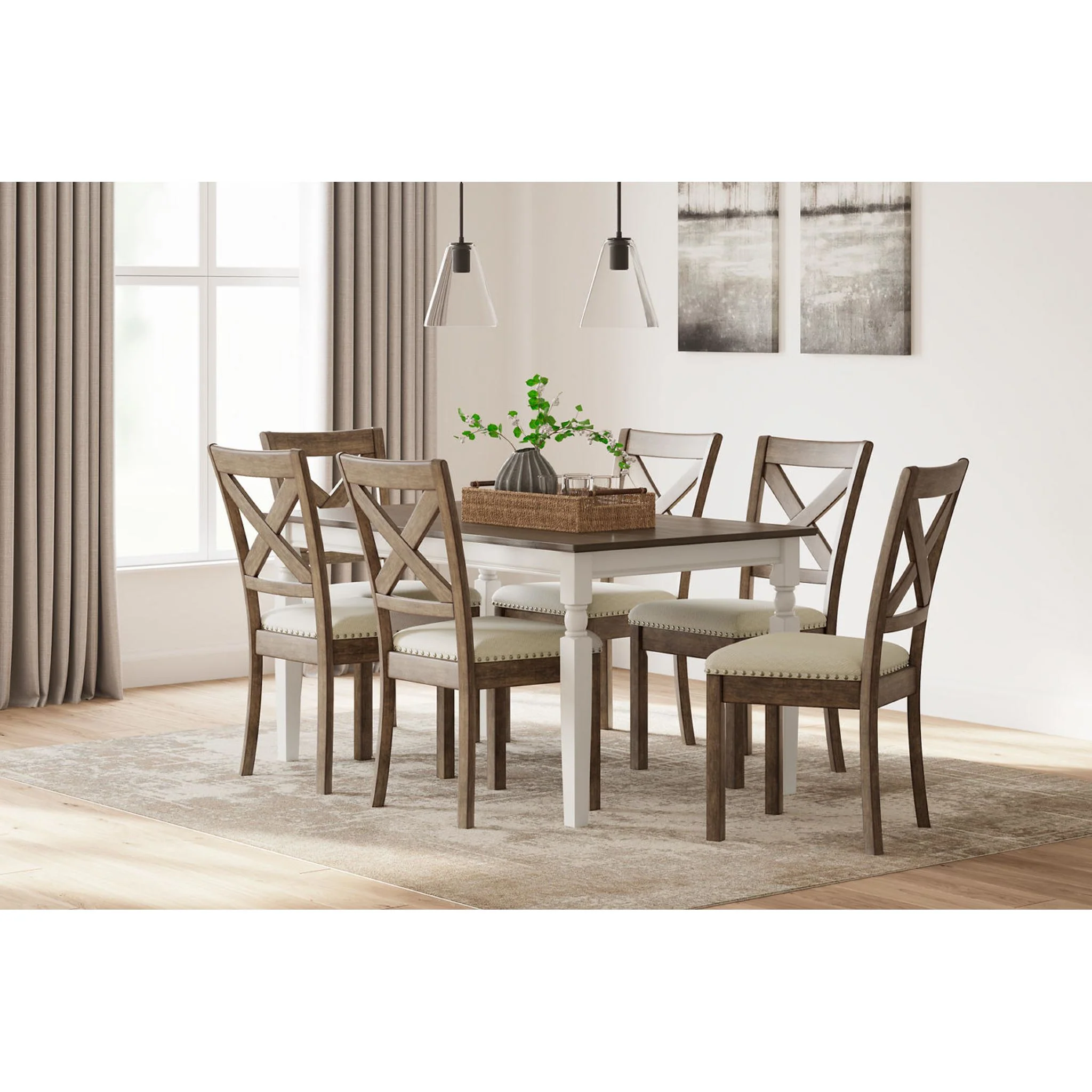 Whitesburg Dining Table - Brown/Cottage White - (D583-25) - Image 12