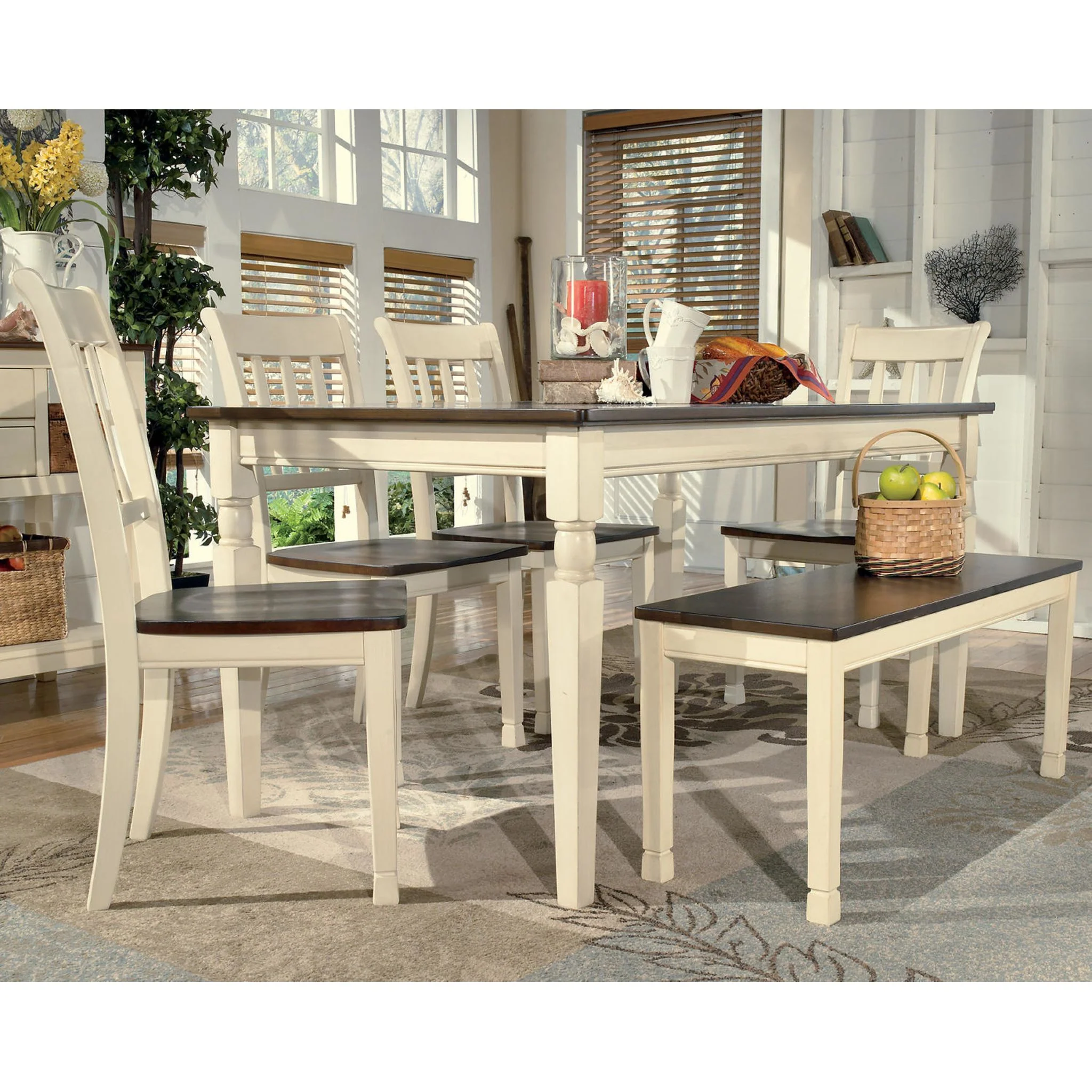Whitesburg Dining Table - Brown/Cottage White - (D583-25) - Image 15