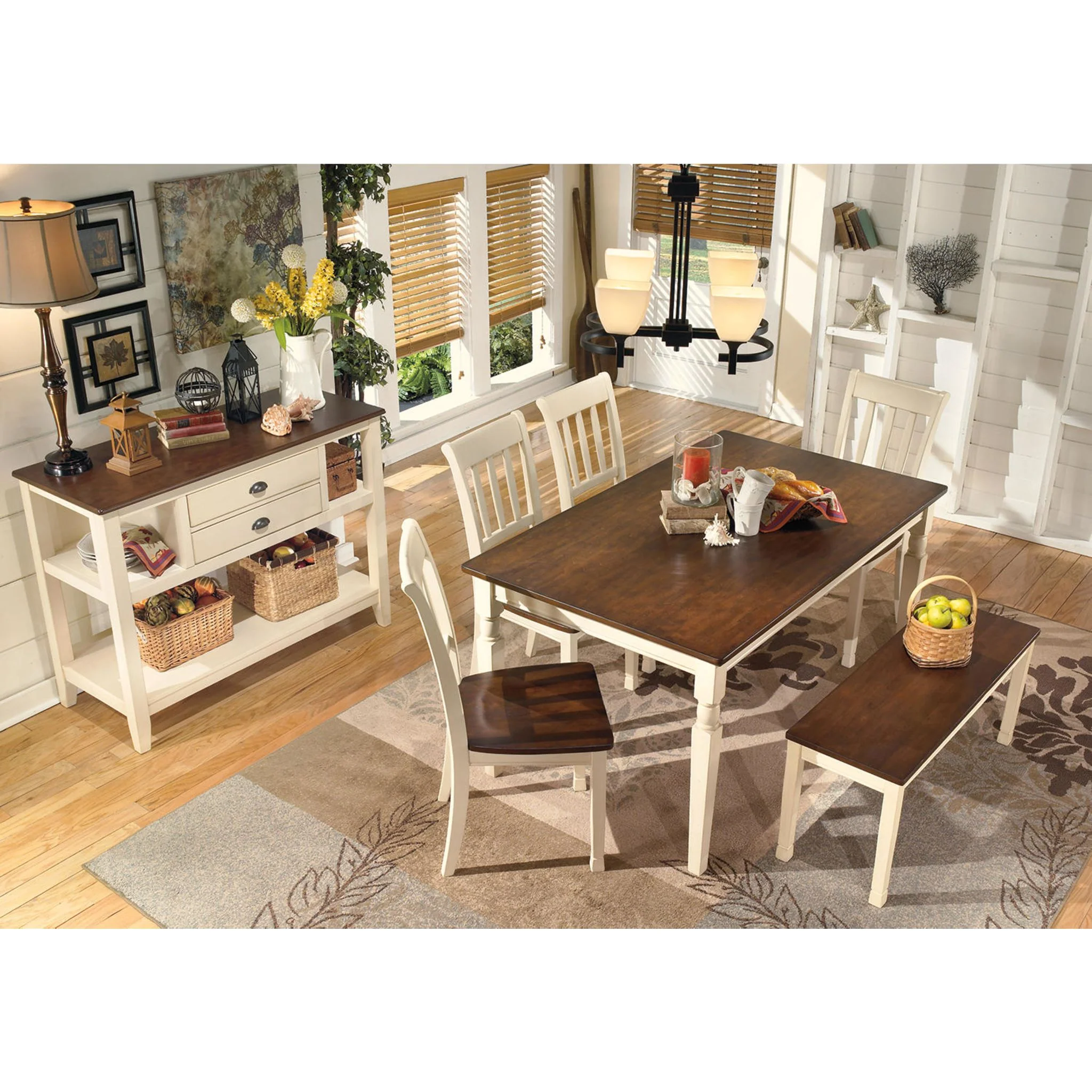 Whitesburg Dining Table - Brown/Cottage White - (D583-25) - Image 16