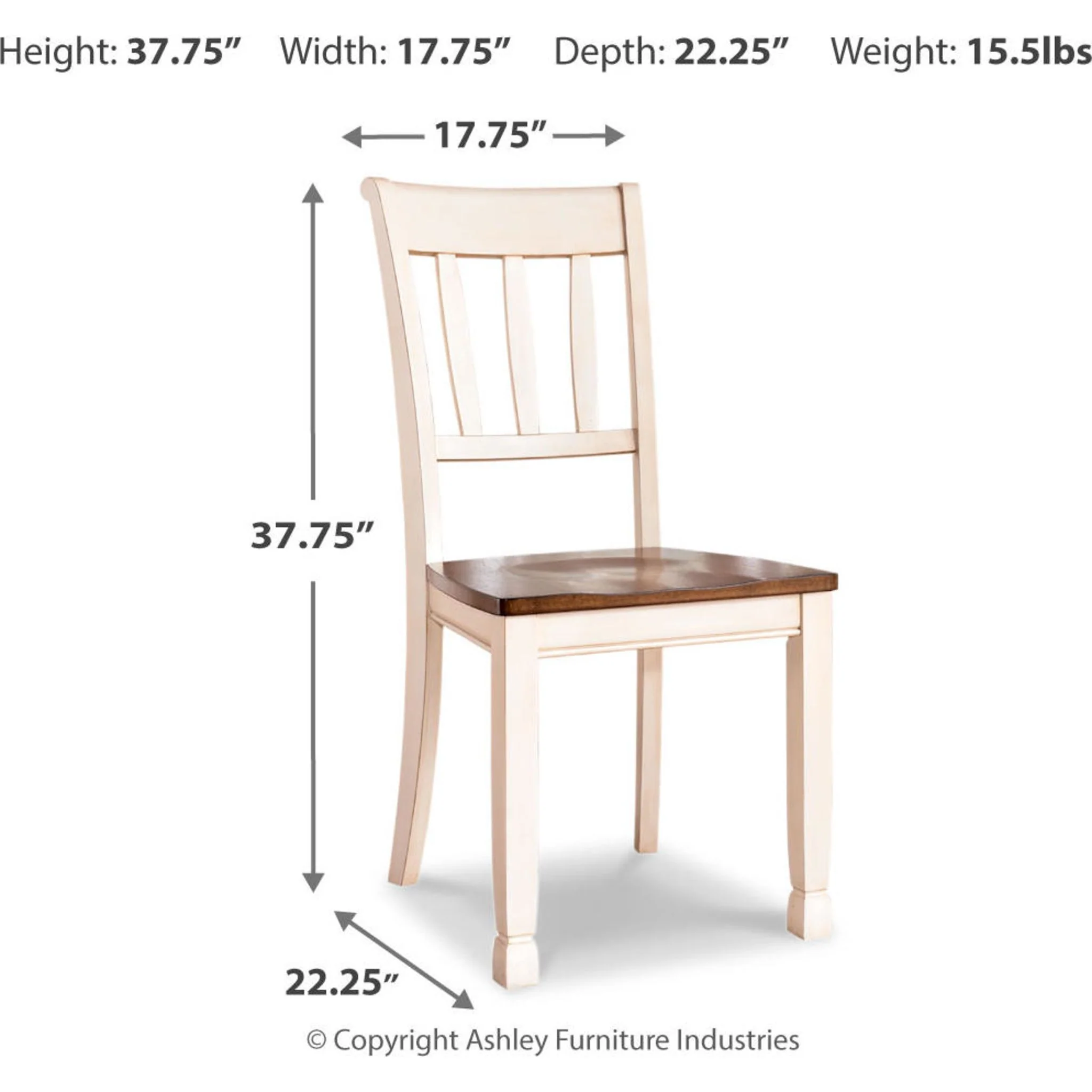 Whitesburg Side Chair - White - (D583-02) - Image 4