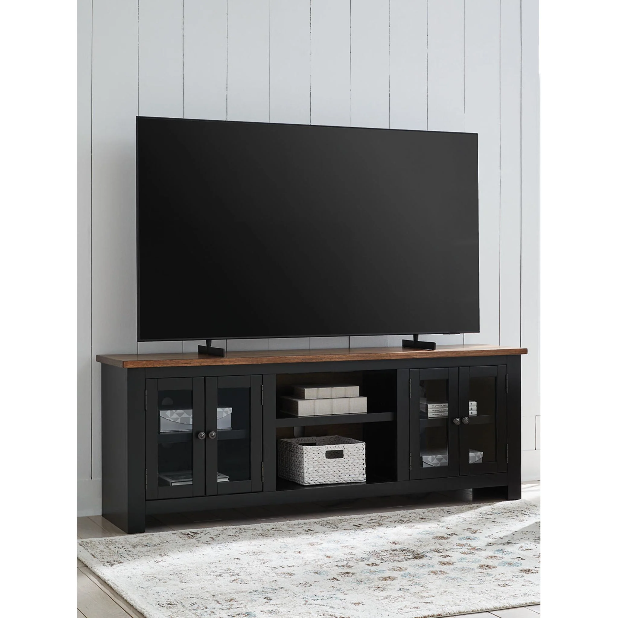 Wildenauer TV Stand - Brown/Black - Image 2