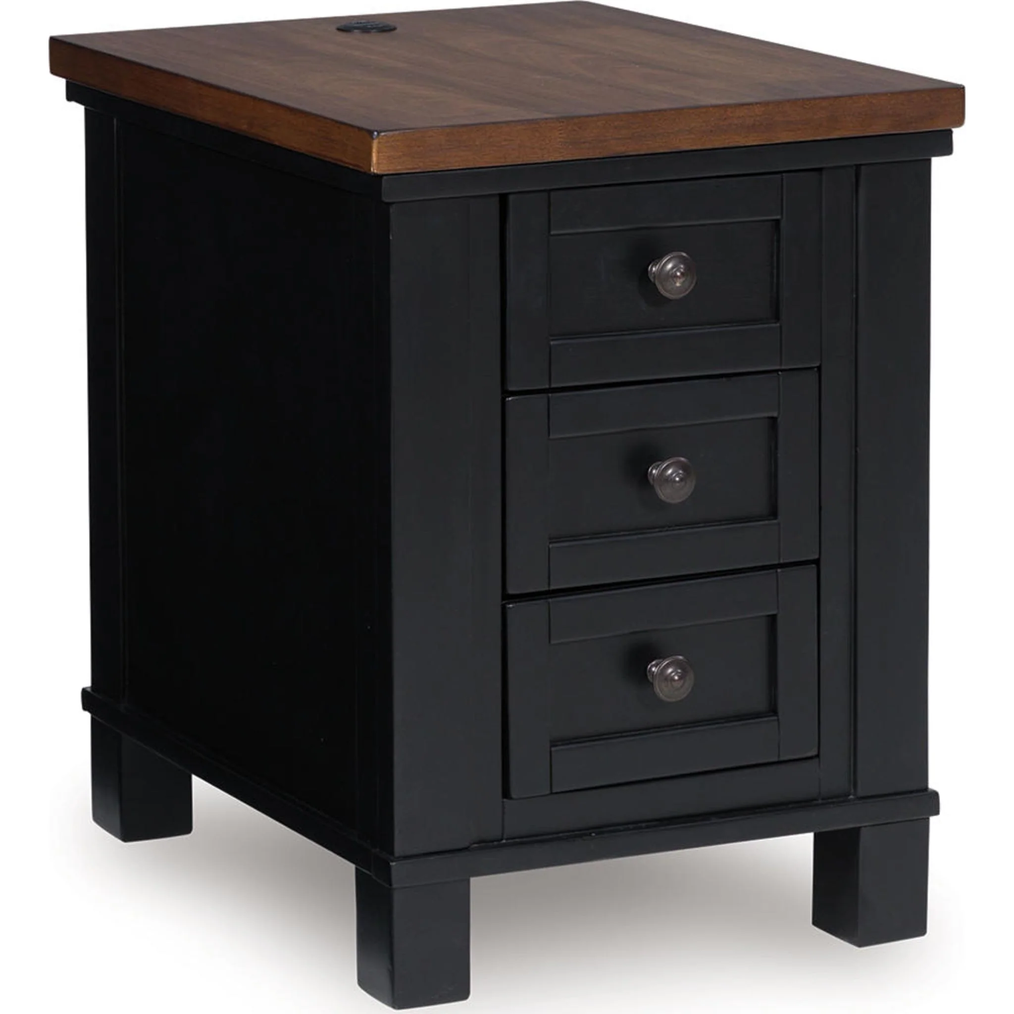 Wildenauer Chairside End Table - Brown/Black