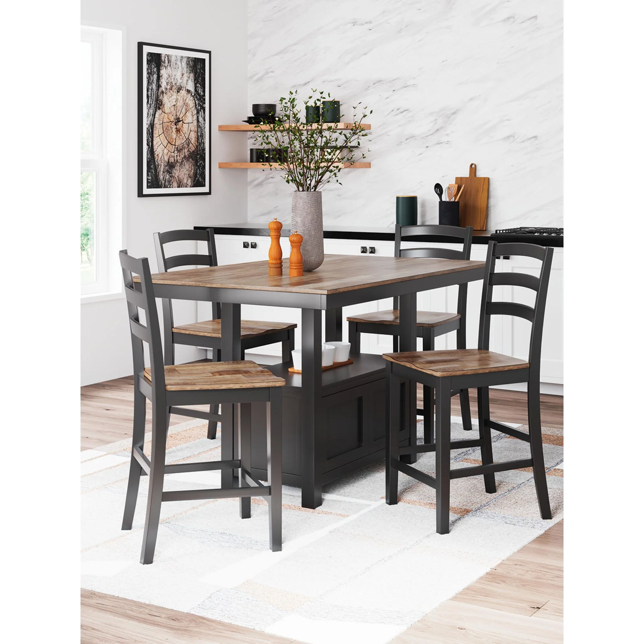 Wildenauer Counter Height Table - Brown/Black - (D634-13) - Image 11