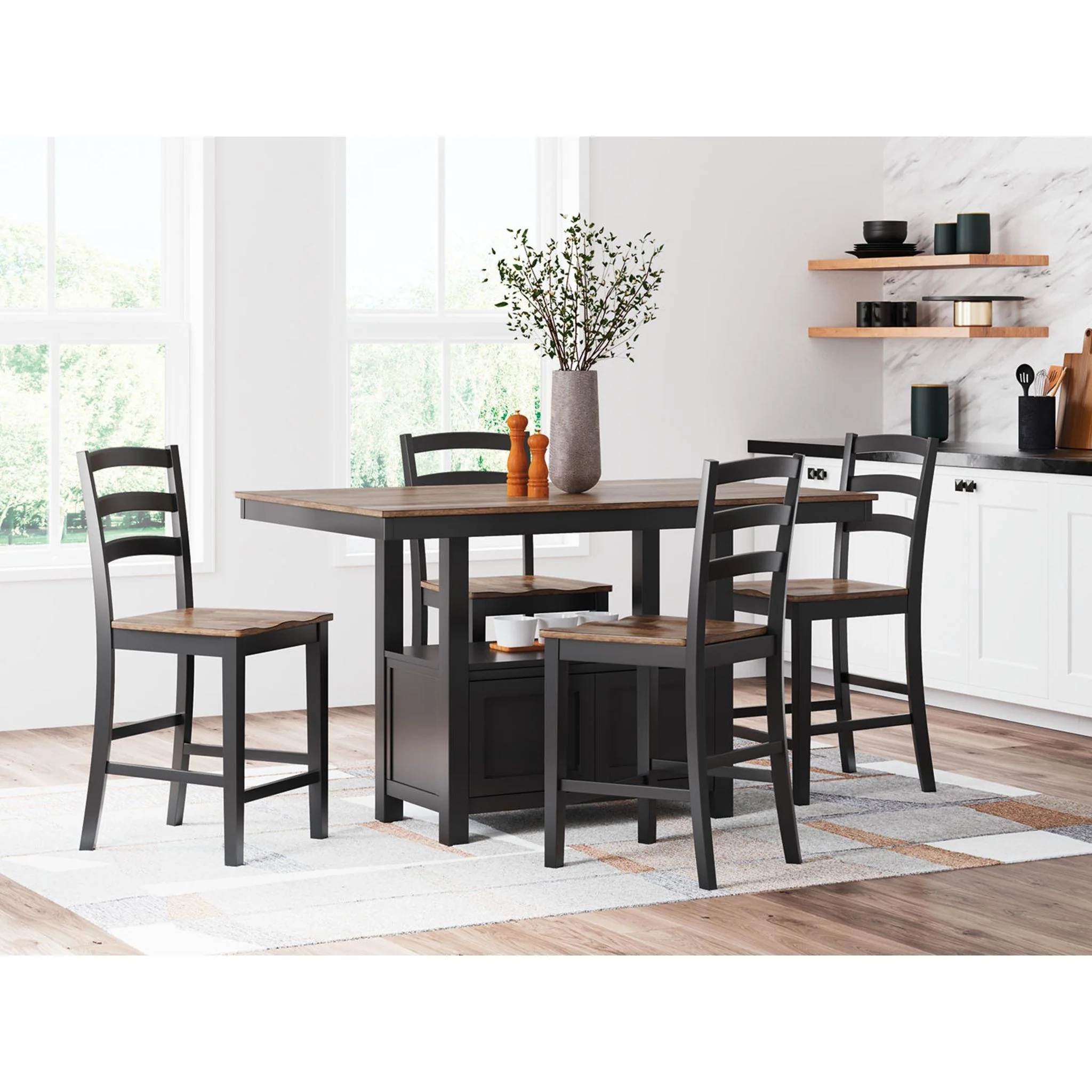Wildenauer Counter Height Table - Brown/Black - (D634-13) - Image 12