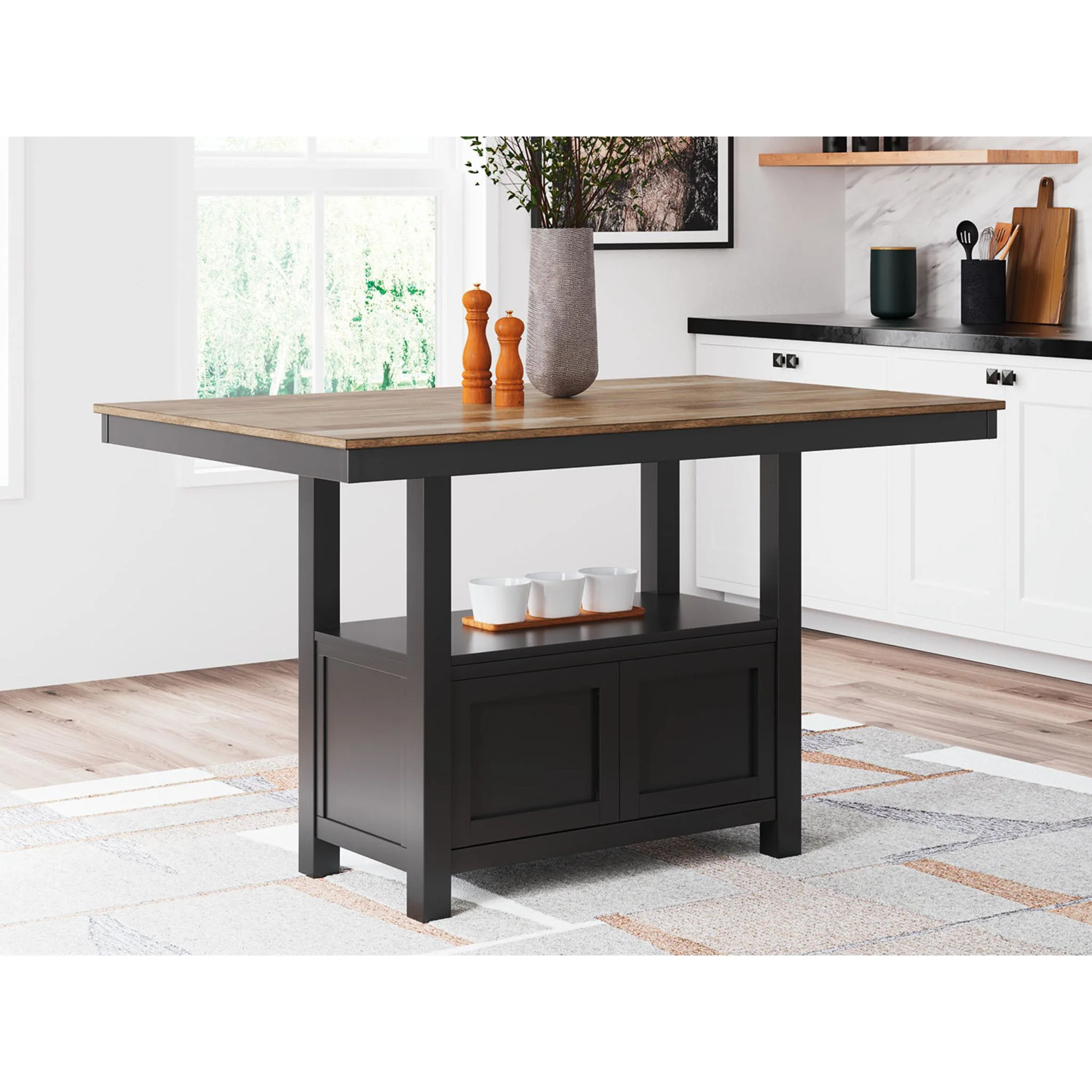 Wildenauer Counter Height Table - Brown/Black - (D634-13) - Image 2