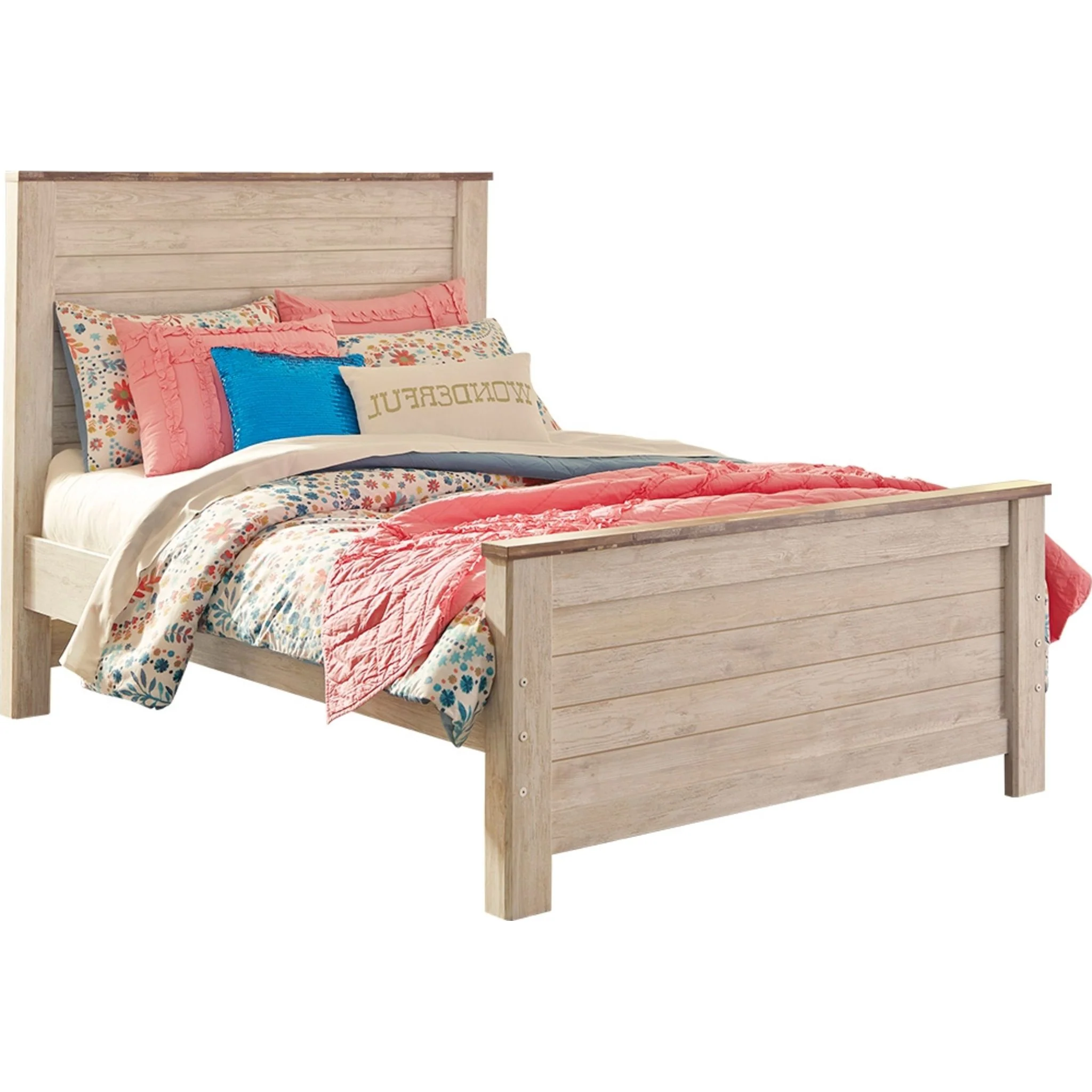 Willowton Panel Bed - Whitewash