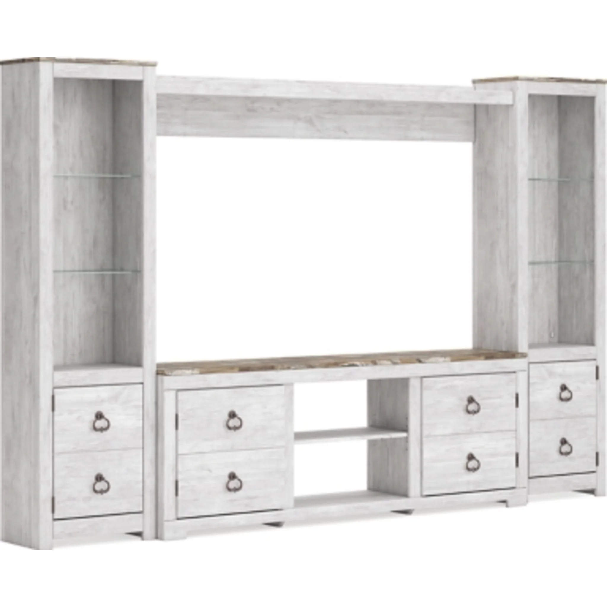 Willowton 4 Piece Entertainment Unit - Whitewash