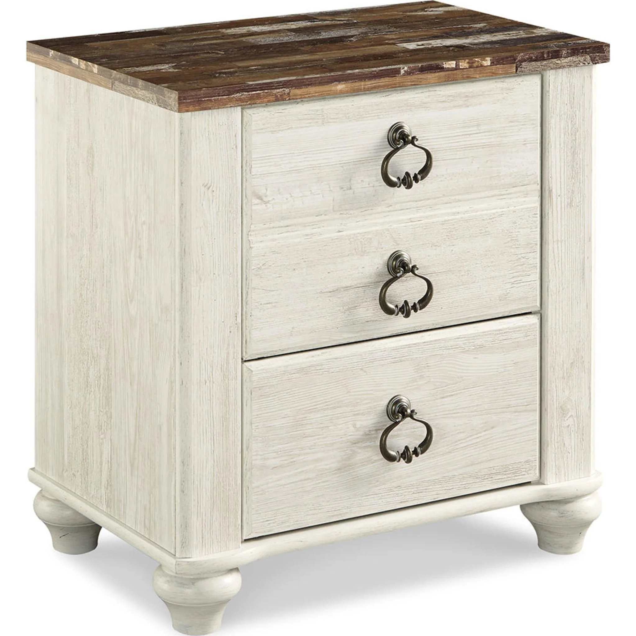 Willowton 6 Piece King Panel Bedroom - Whitewash - Image 10