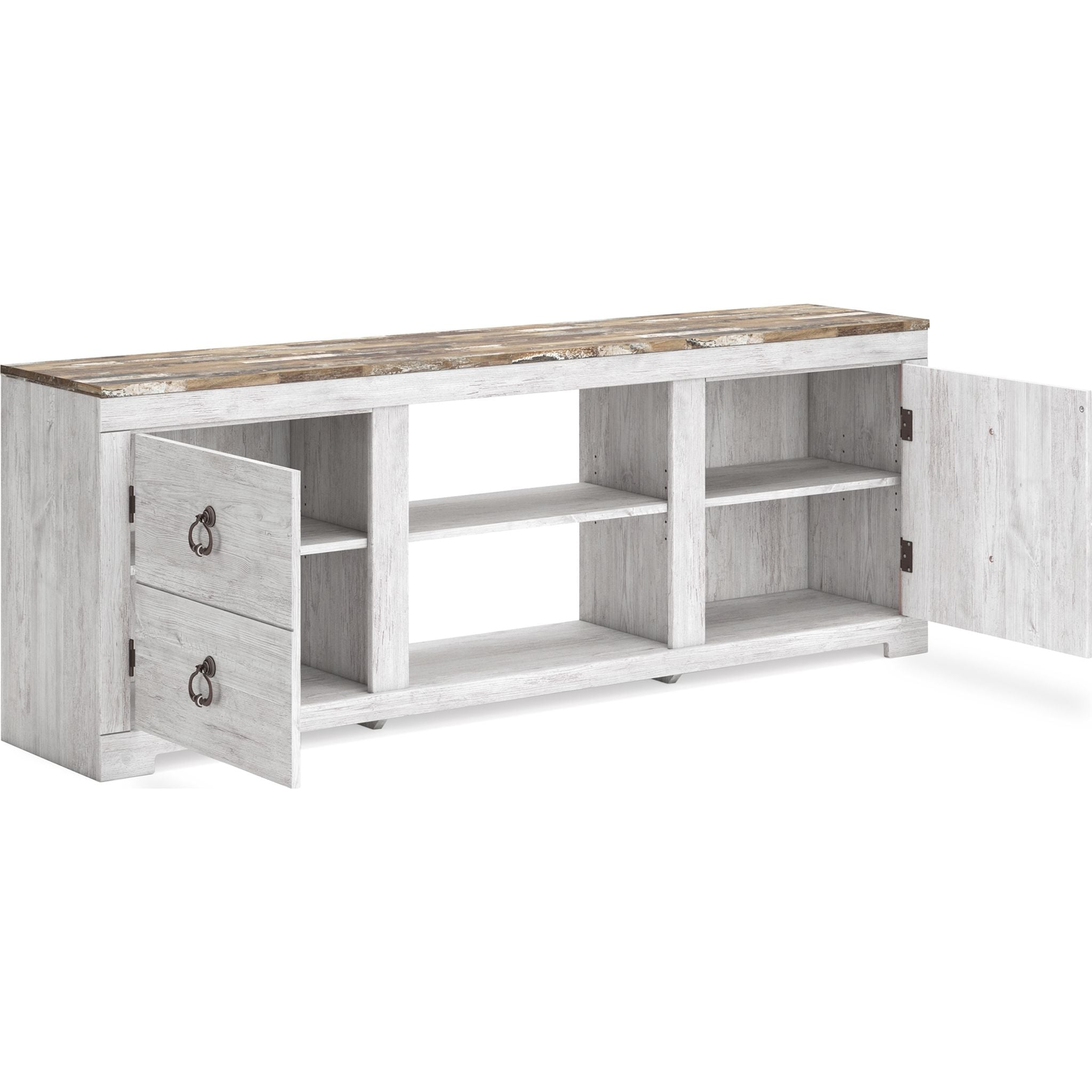 Willowton TV Stand - Whitewash - Image 4