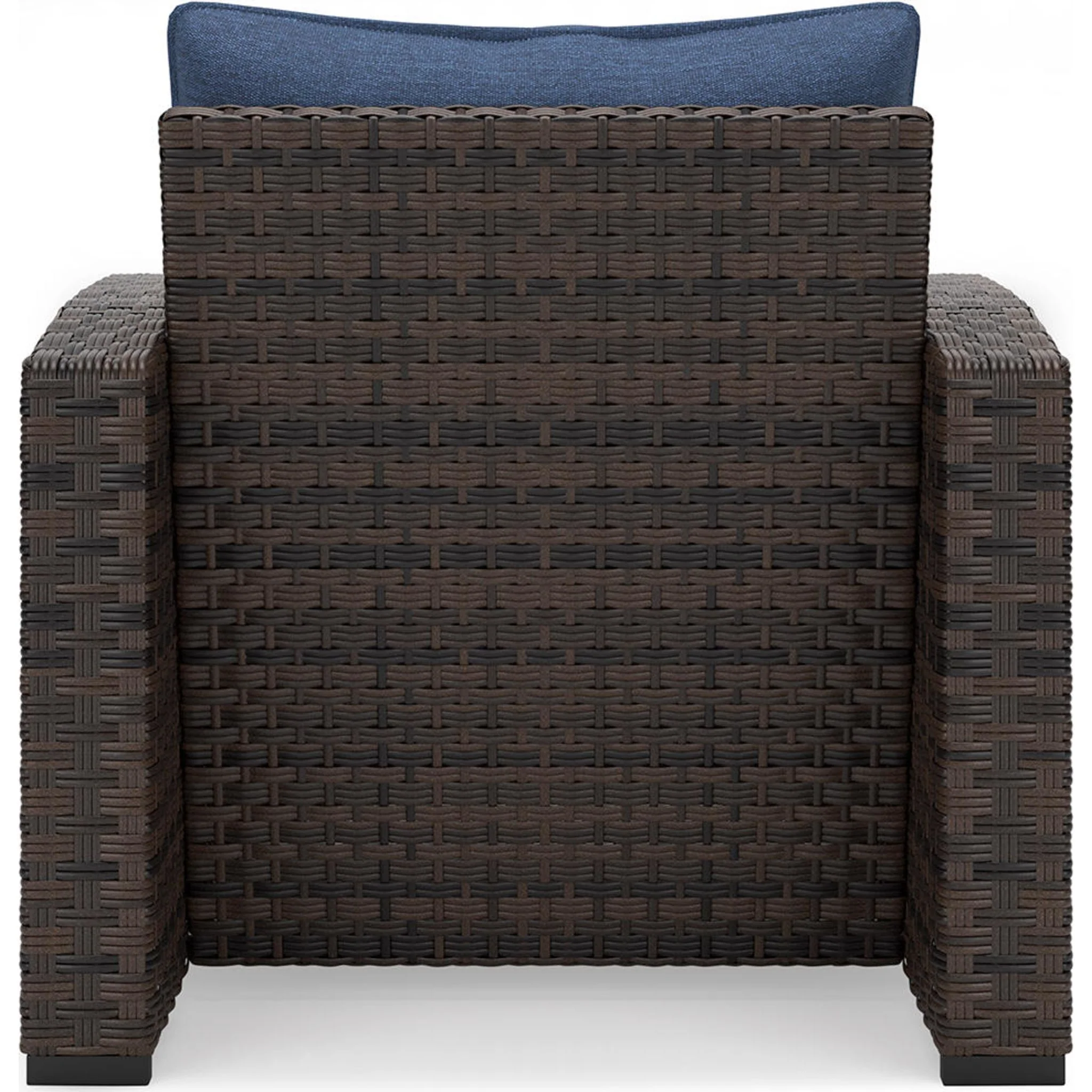 Windglow Outdoor Lounge Chair with Cushion - Blue/Brown - Image 11