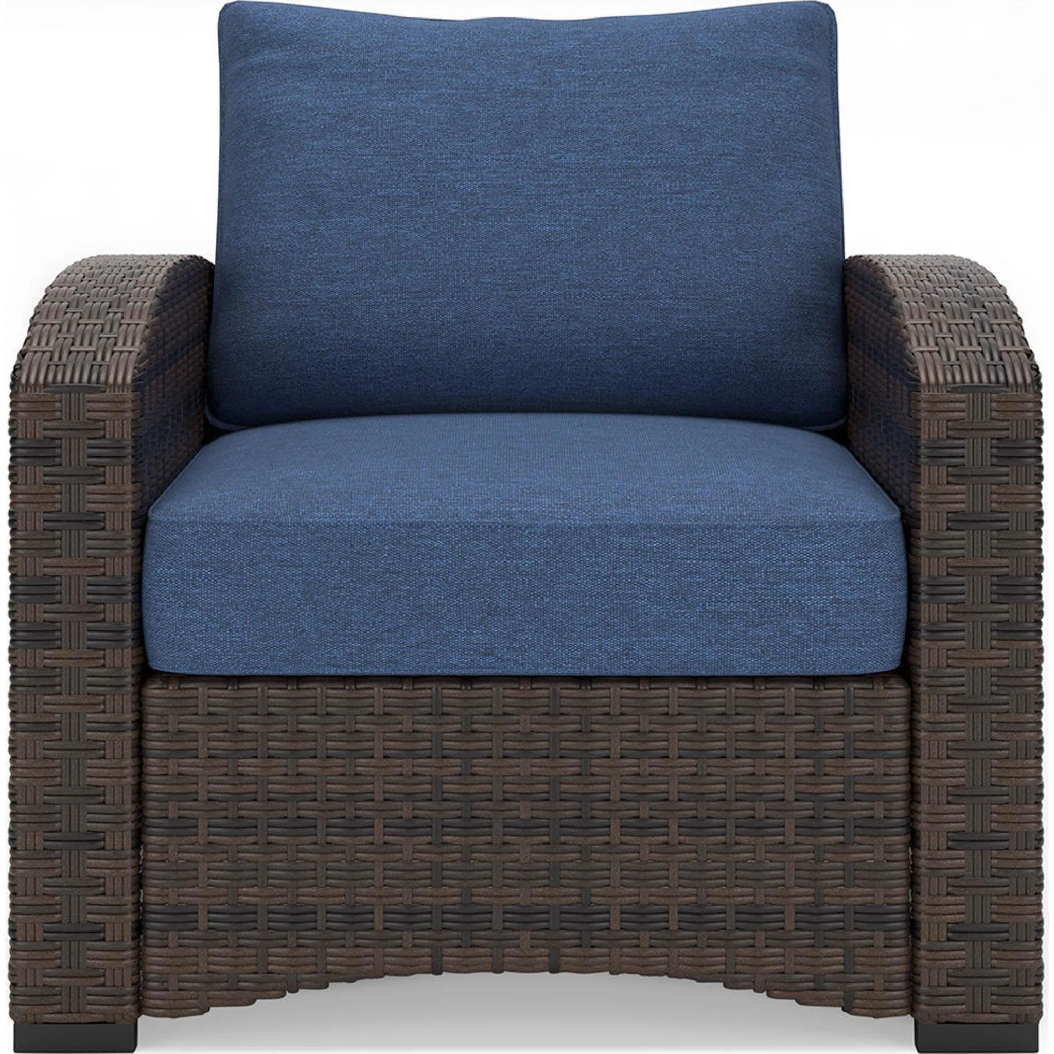 Windglow Outdoor Lounge Chair with Cushion - Blue/Brown - Image 19