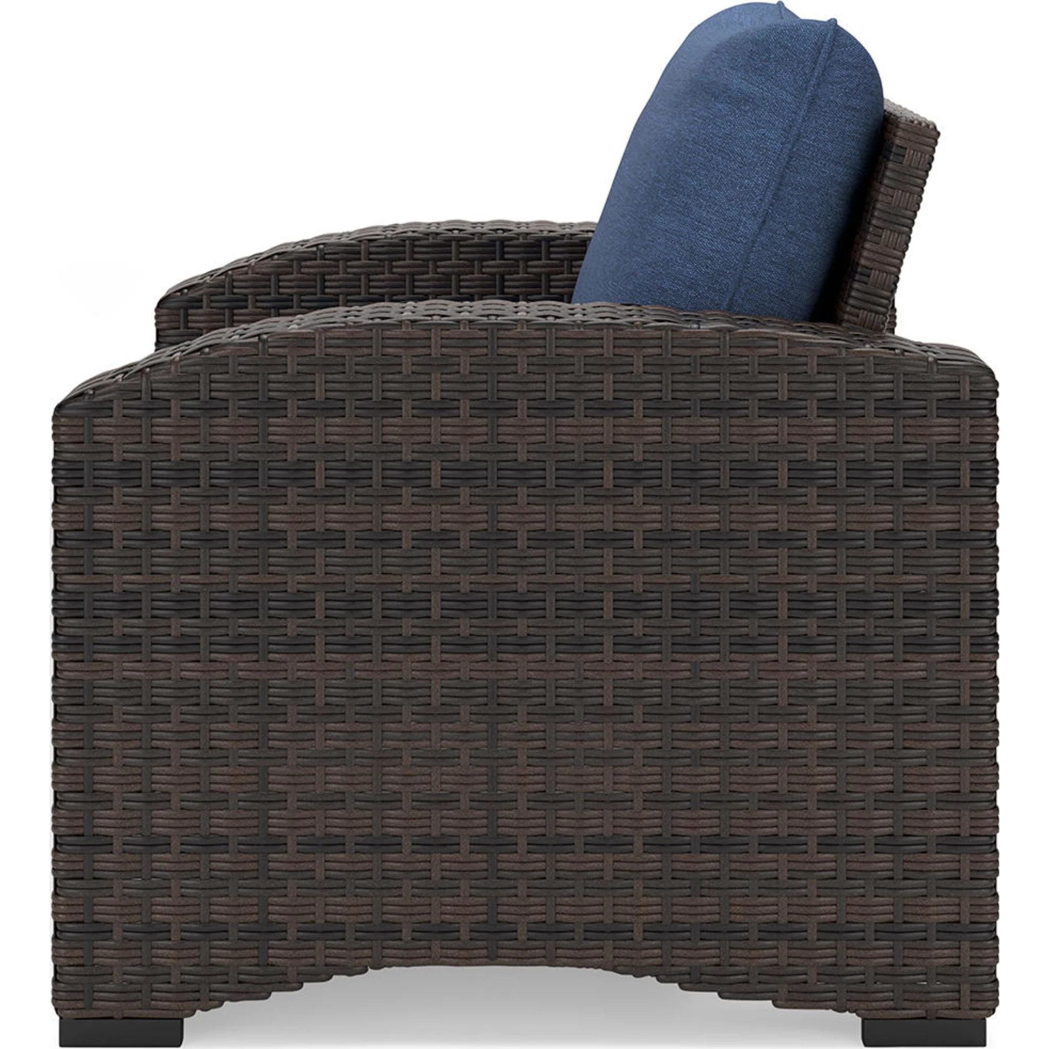Windglow Outdoor Lounge Chair with Cushion - Blue/Brown - Image 34