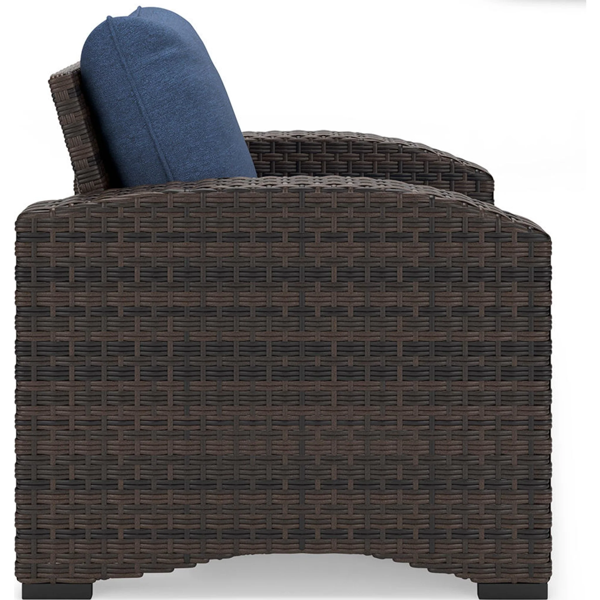 Windglow Outdoor Lounge Chair with Cushion - Blue/Brown - Image 35
