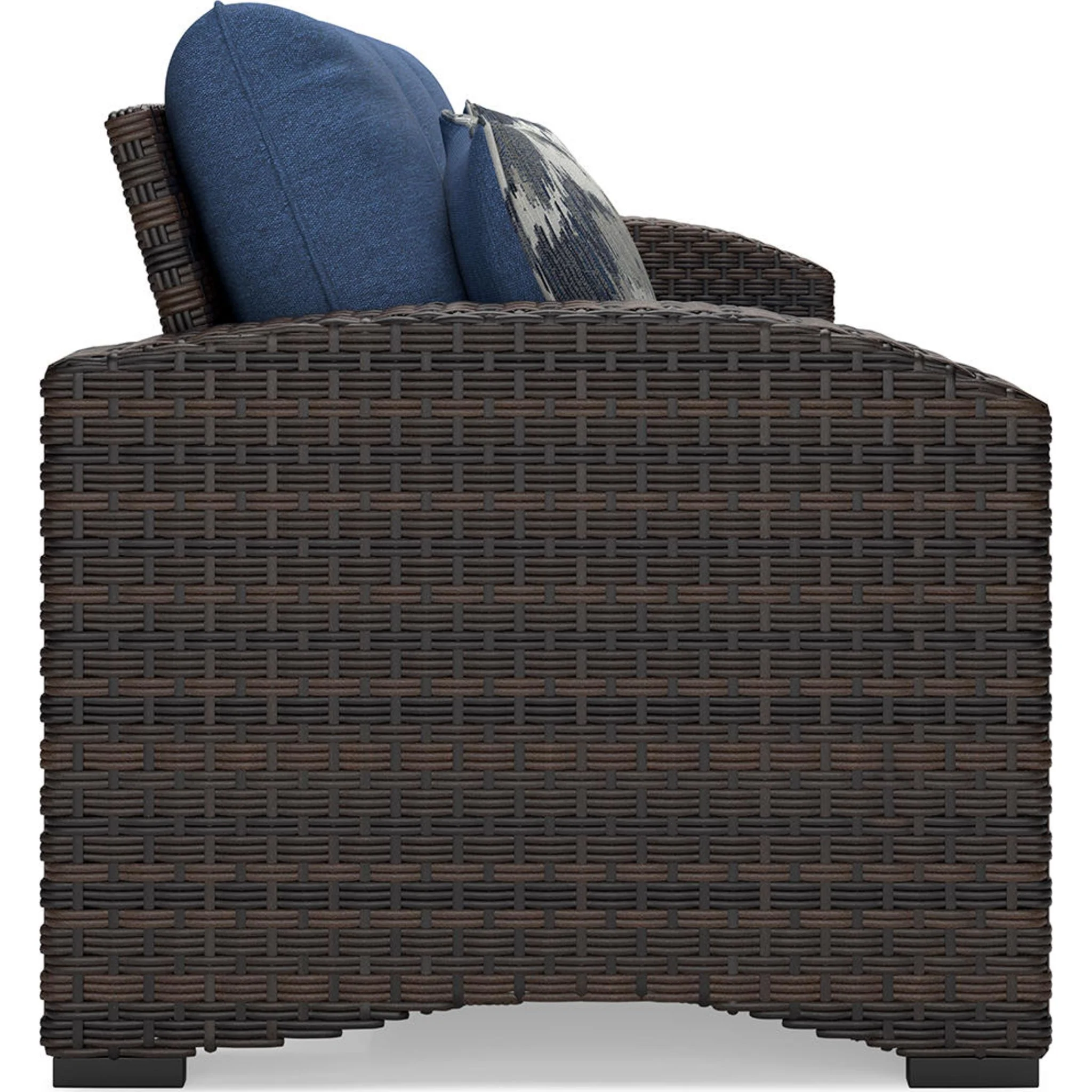 Windglow Outdoor Sofa with Cushion - Blue/Brown - Image 9