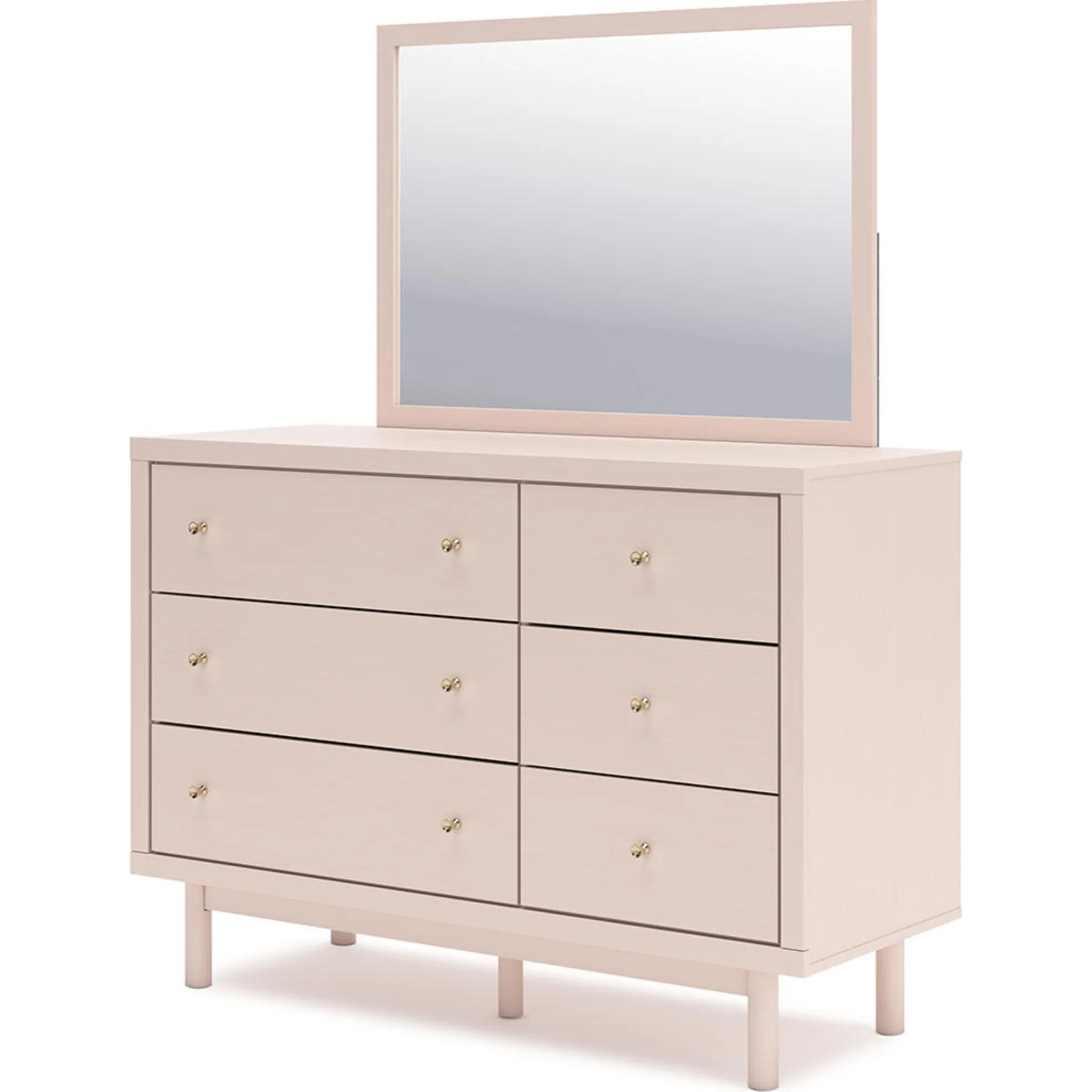 Wistenpine 6 Piece Platform Bedroom - Blush - Image 4