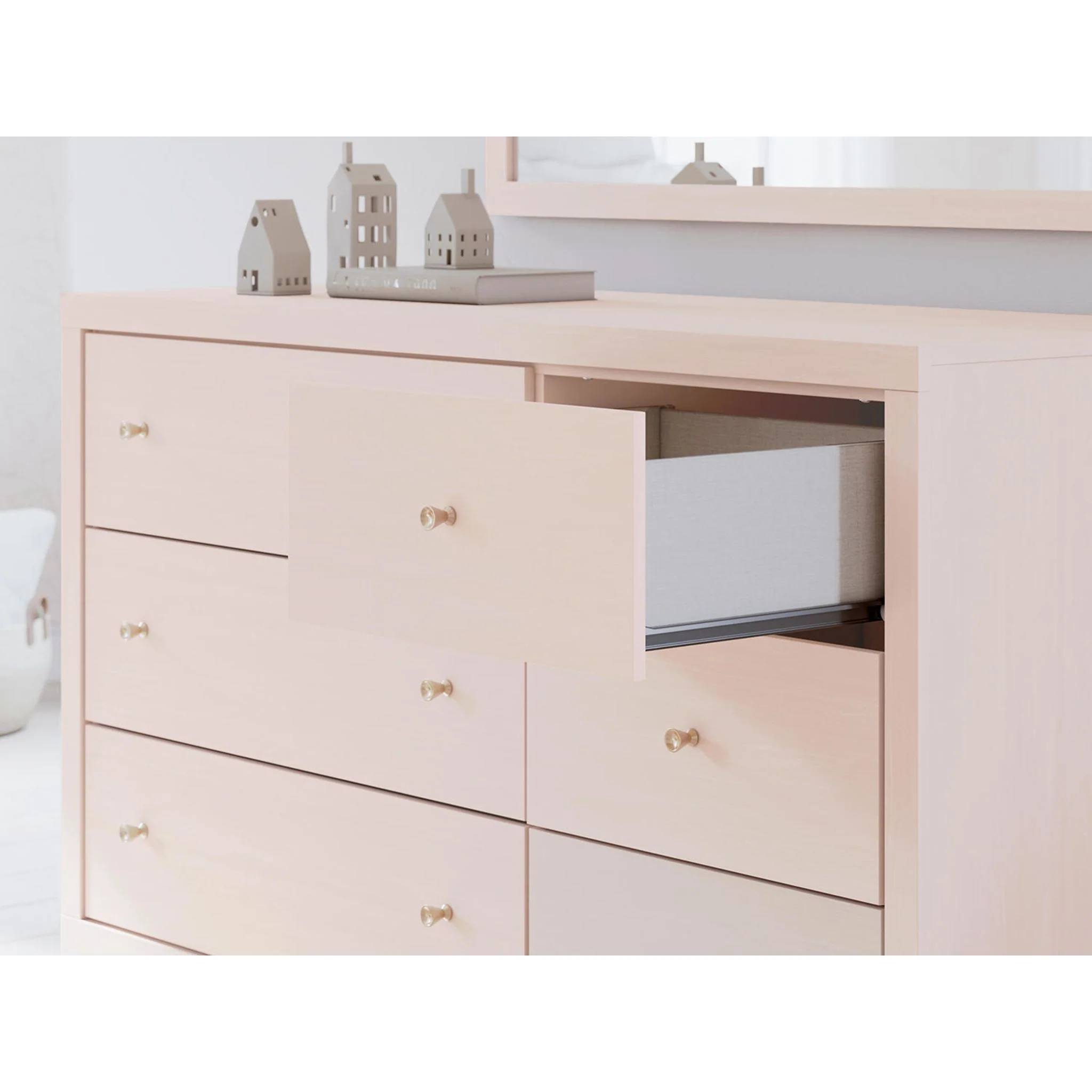 Wistenpine 6 Piece Platform Bedroom - Blush - Image 8