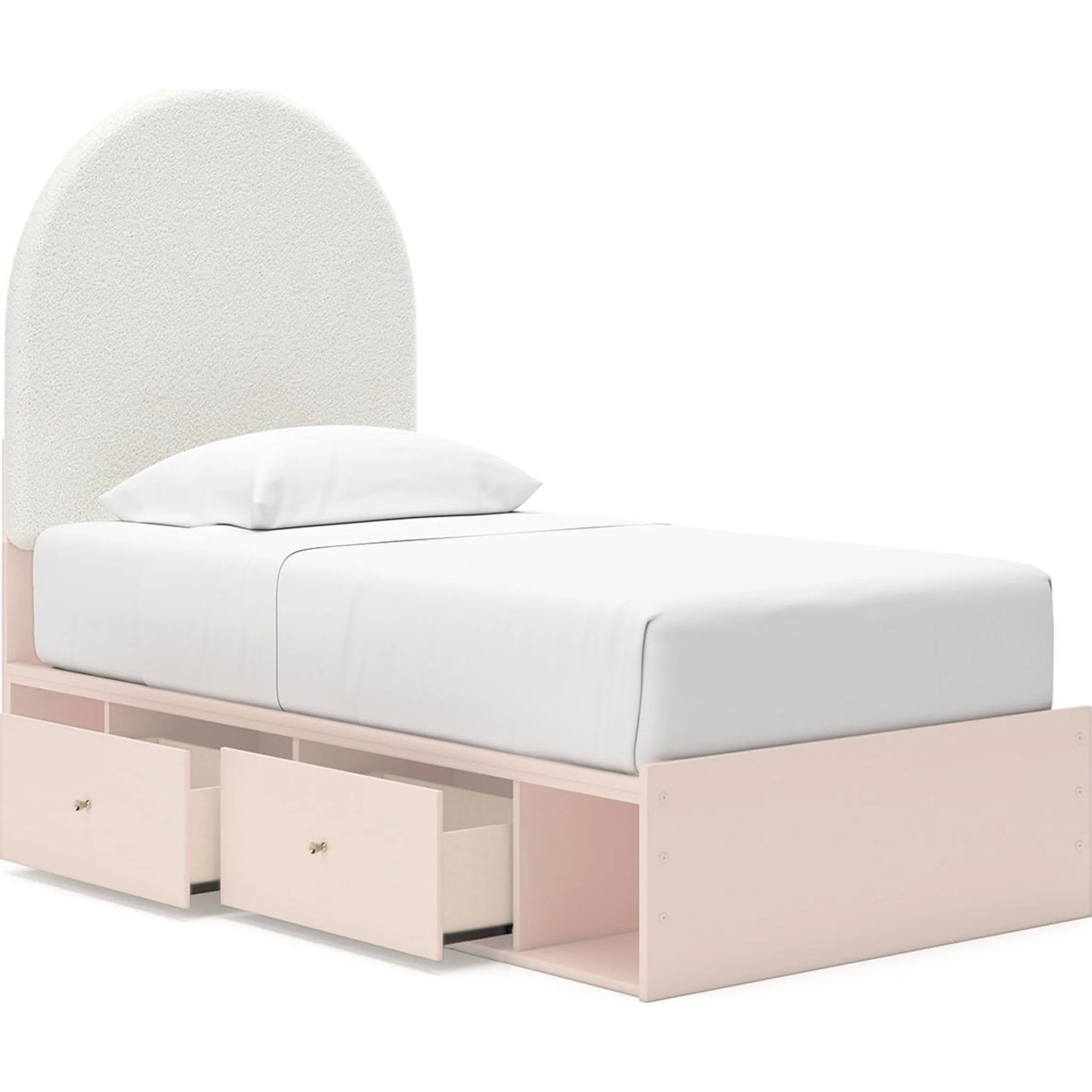 Wistenpine Twin Storage Bed - Blush - Image 7