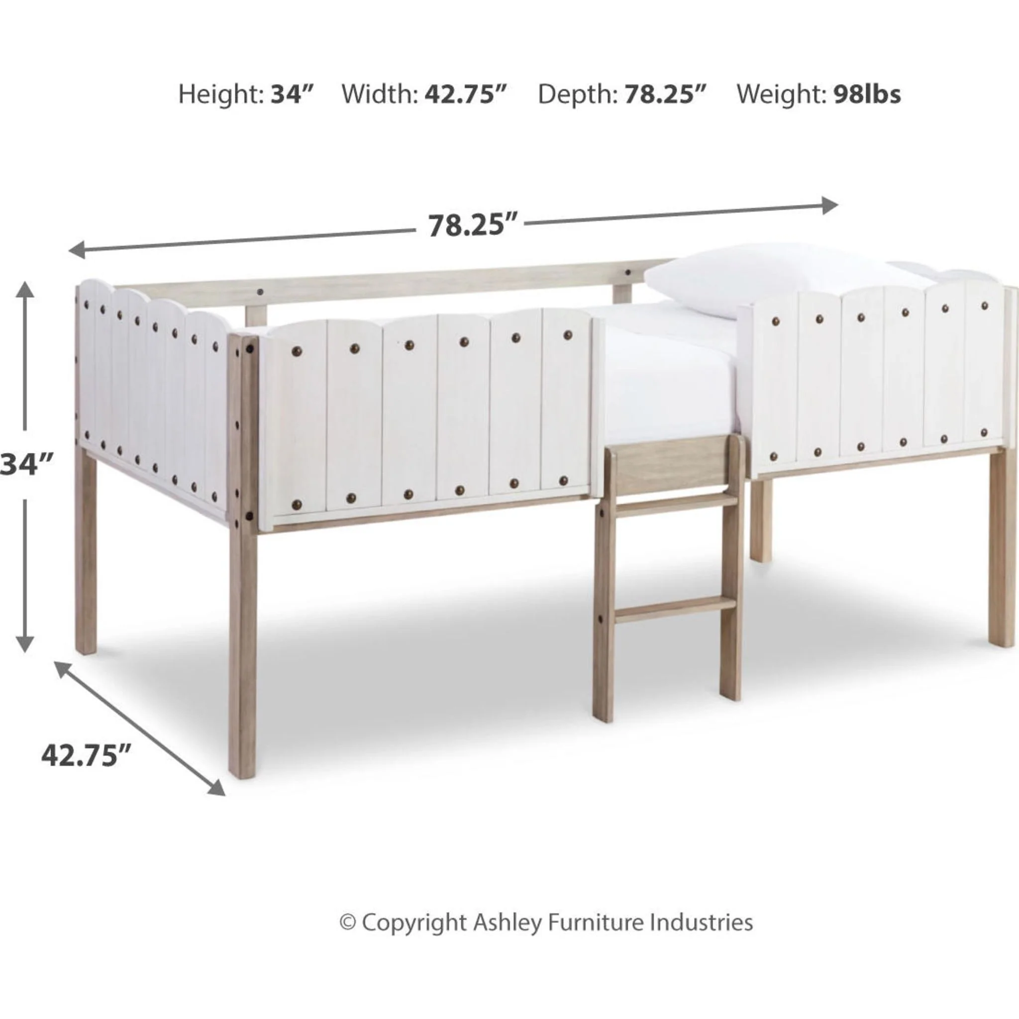 Wrenalyn Twin Loft Bed - Two-tone - Image 33