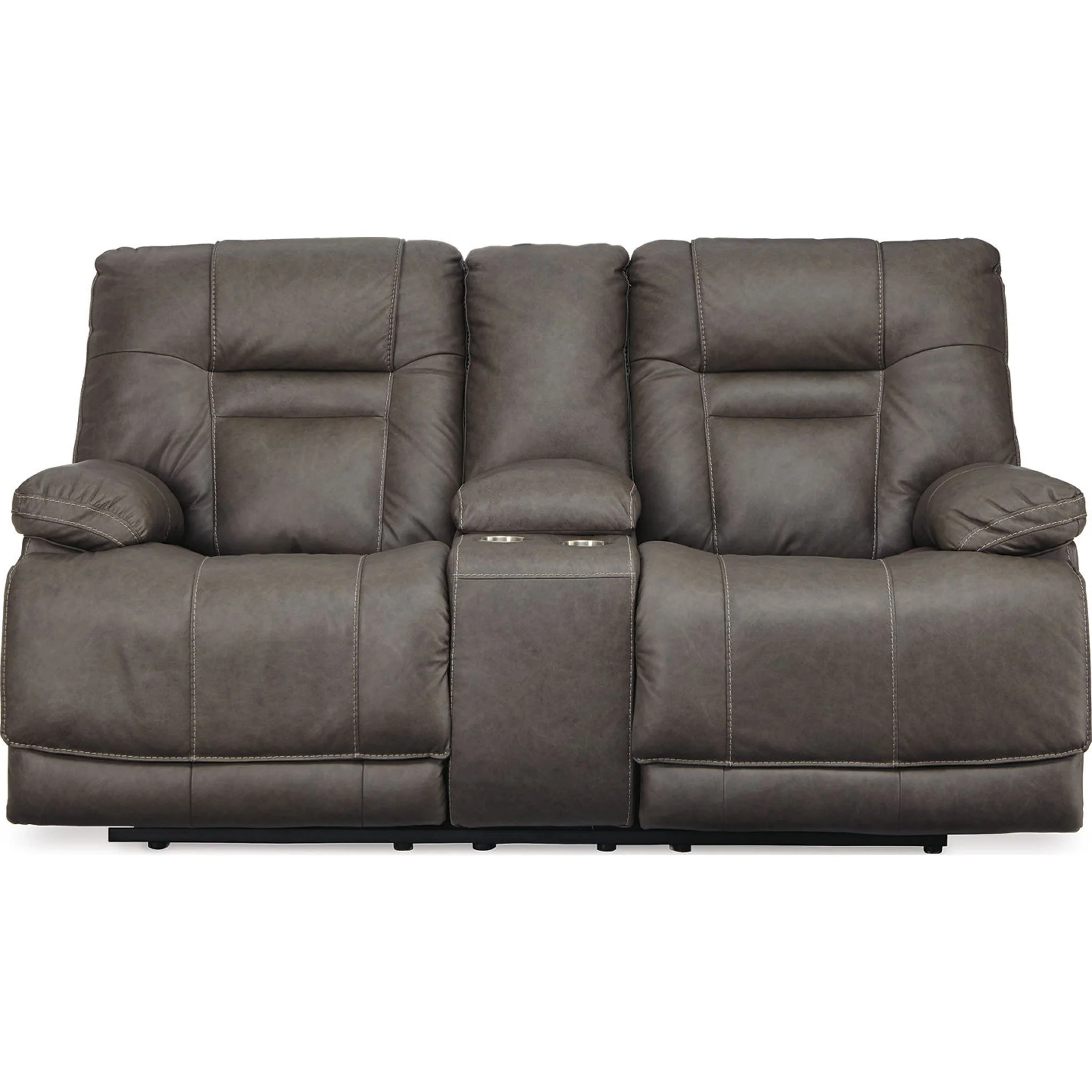 Wurstrow Power Reclining Loveseat With Power Headrest - Smoke