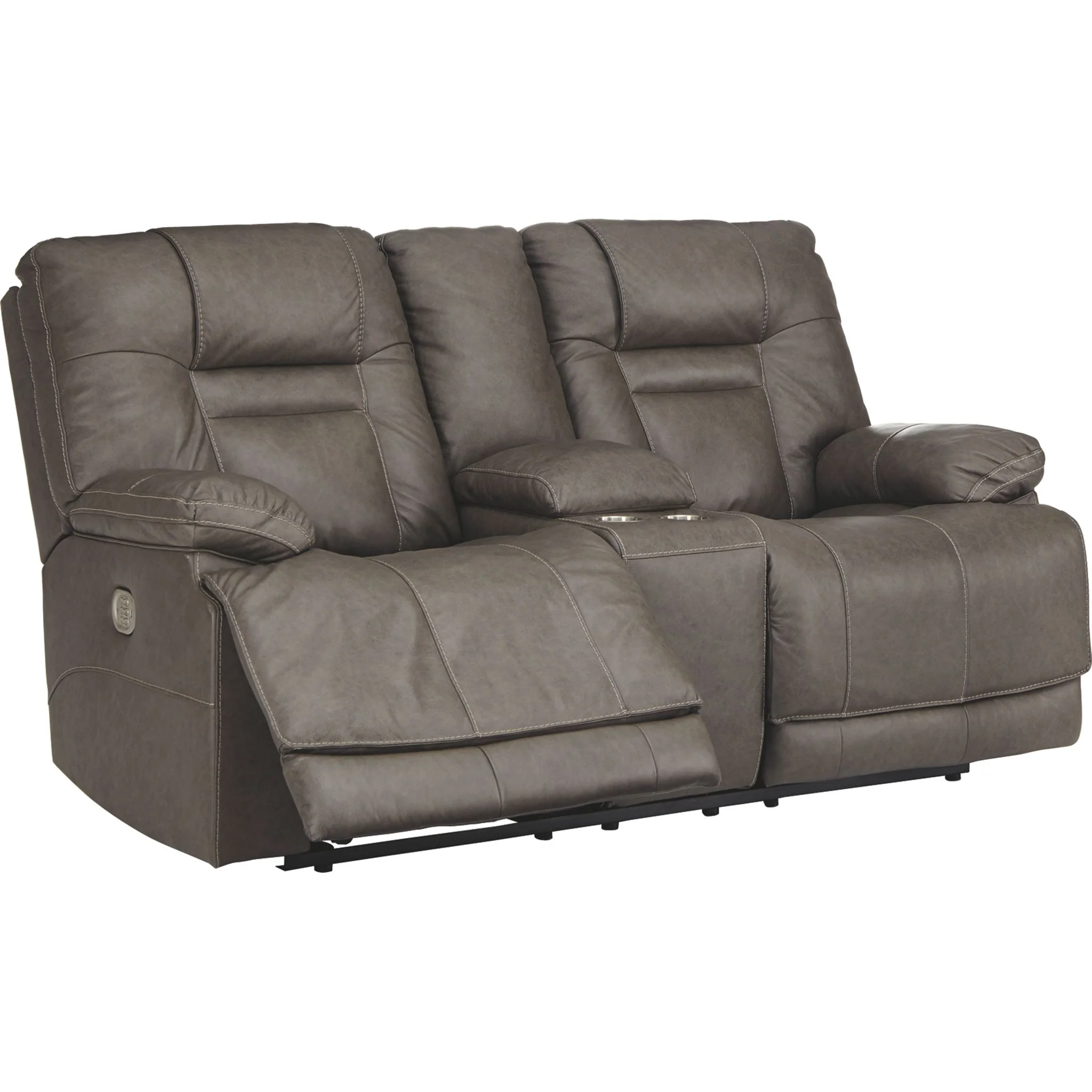 Wurstrow Power Reclining Loveseat With Power Headrest - Smoke - Image 3