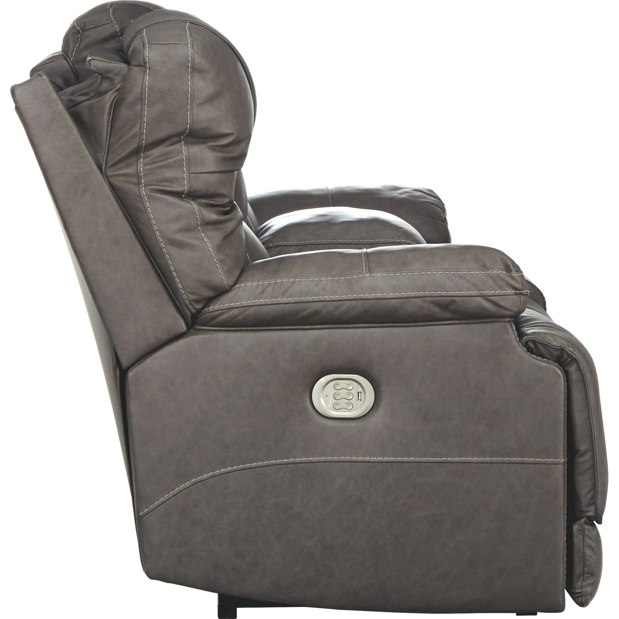 Wurstrow Power Reclining Loveseat With Power Headrest - Smoke - Image 5