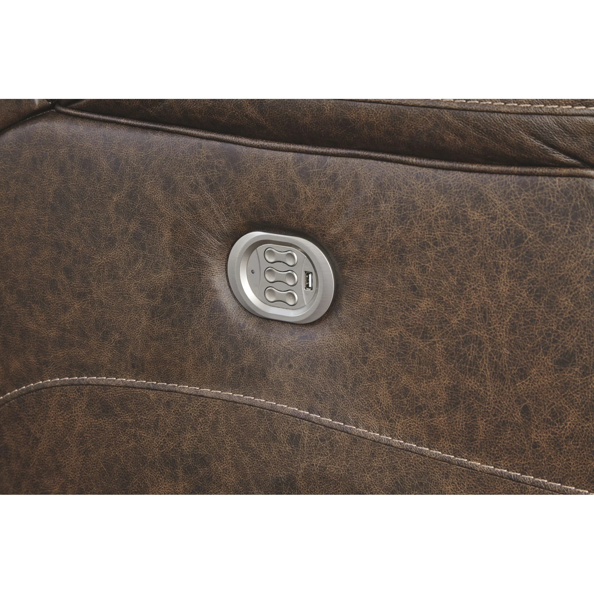 Wurstrow Power Reclining Loveseat With Power Headrest - Umber - Image 6