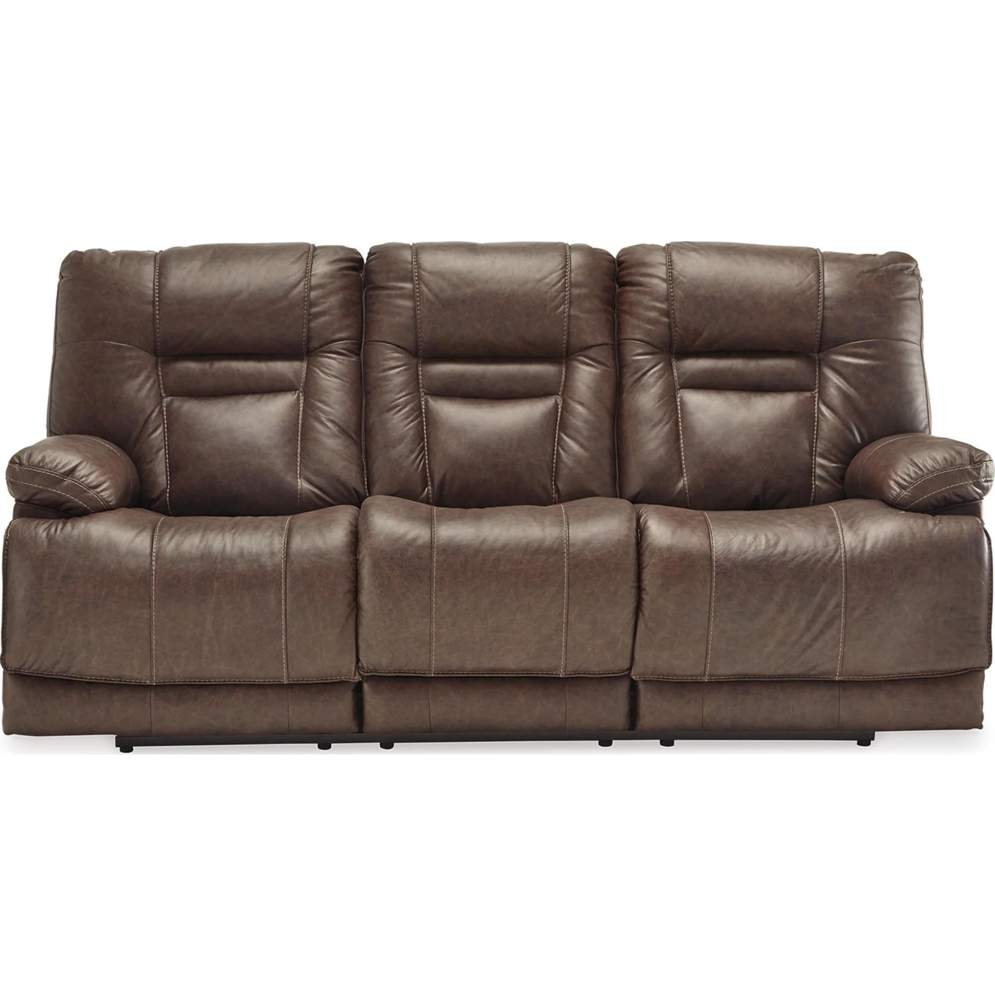 Wurstrow Power Reclining Sofa With Power Headrest - Umber