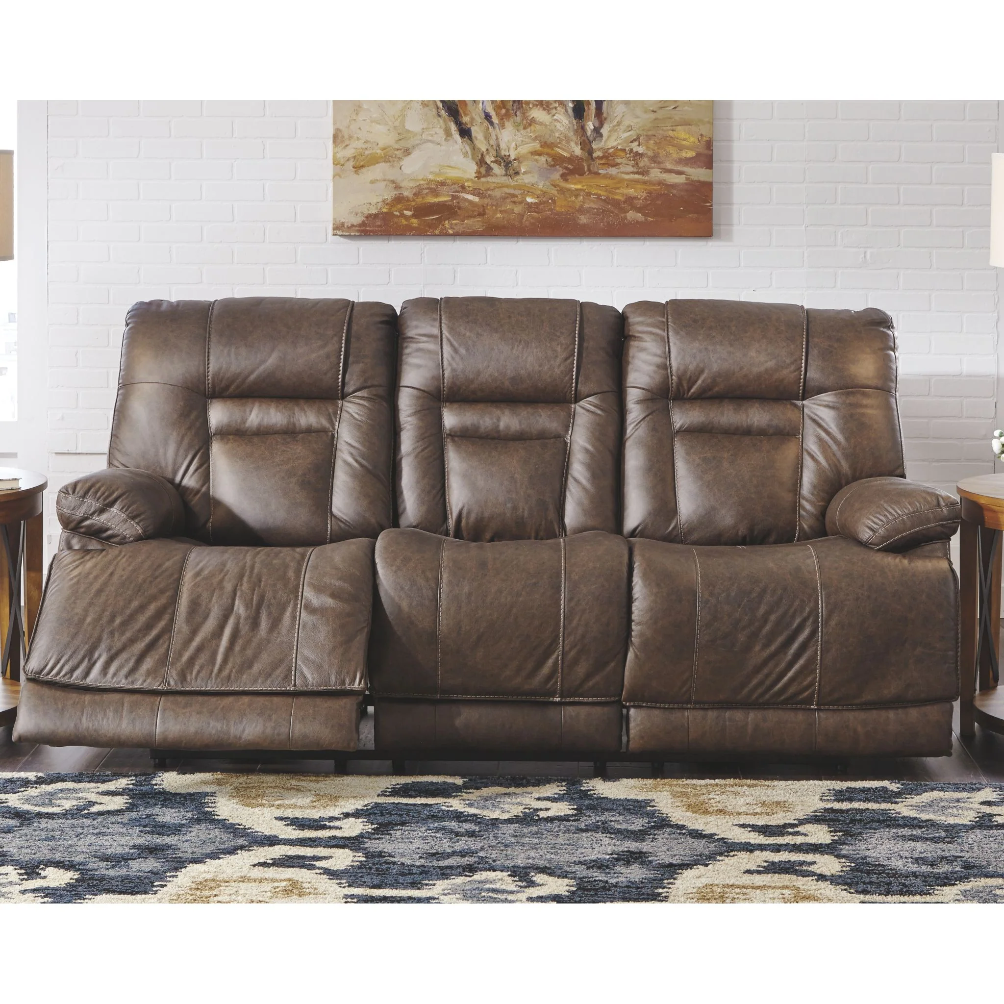 Wurstrow Power Reclining Sofa With Power Headrest - Umber - Image 2